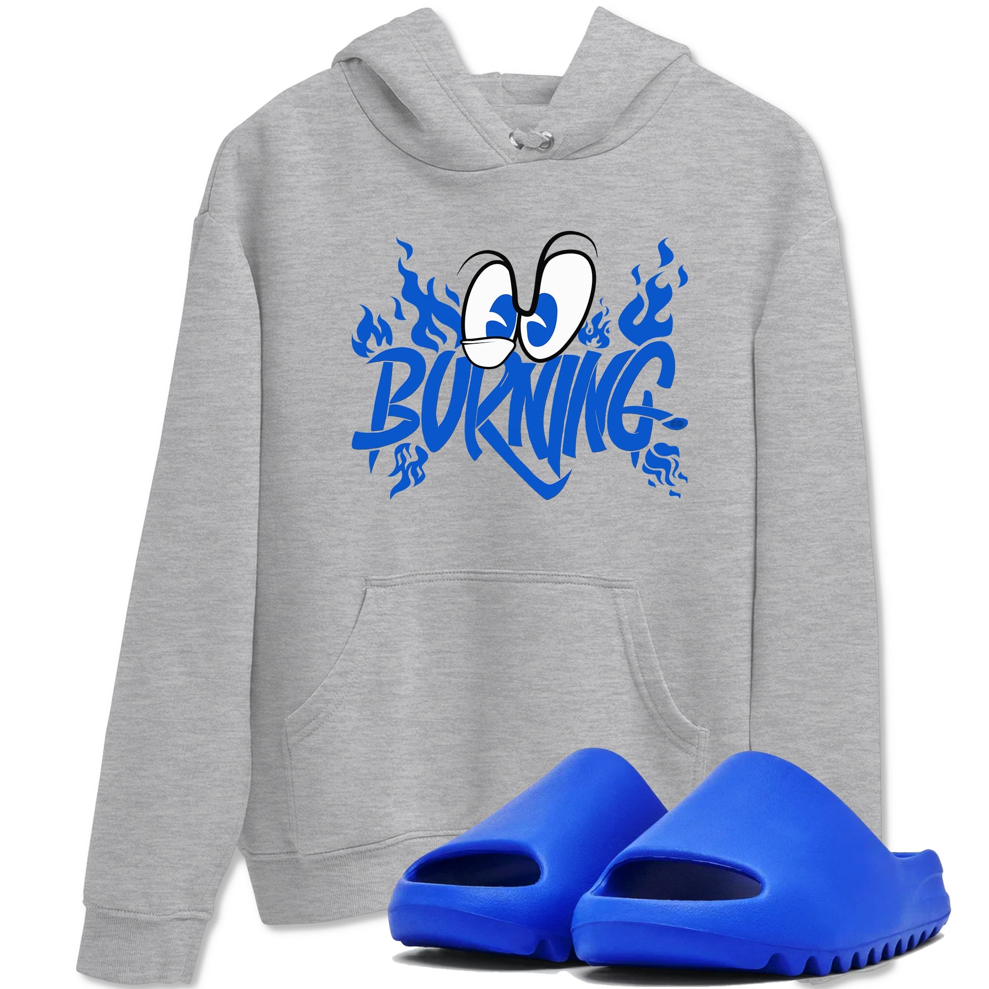 Yeezy Slide Azure shirts to match jordans Burning sneaker match tees Yeezy Slide Azure Drip Gear Zone streetwear brand Heather Grey 1 unisex cotton tee