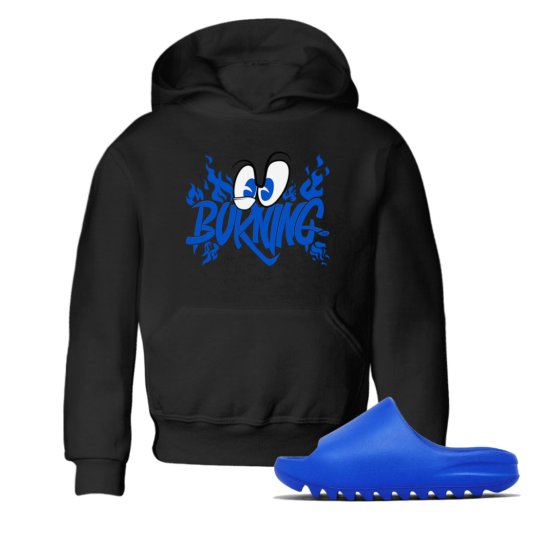 Yeezy Slide Azure shirts to match jordans Burning sneaker match tees Yeezy Slide Azure Drip Gear Zone streetwear brand Baby and Youth Black 1 cotton tee