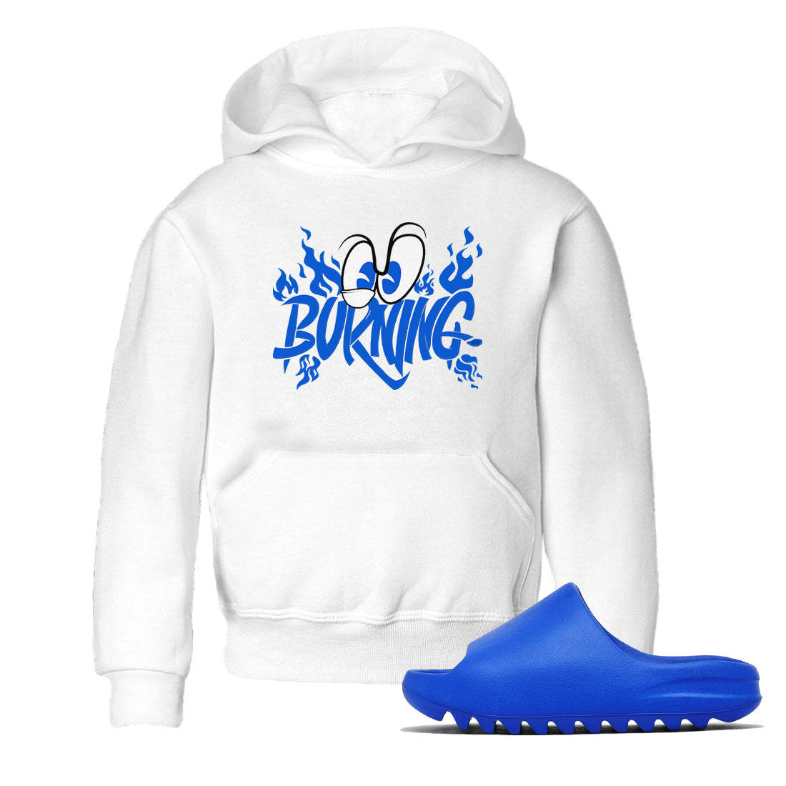 Yeezy Slide Azure shirts to match jordans Burning sneaker match tees Yeezy Slide Azure Drip Gear Zone streetwear brand Baby and Youth White 1 cotton tee