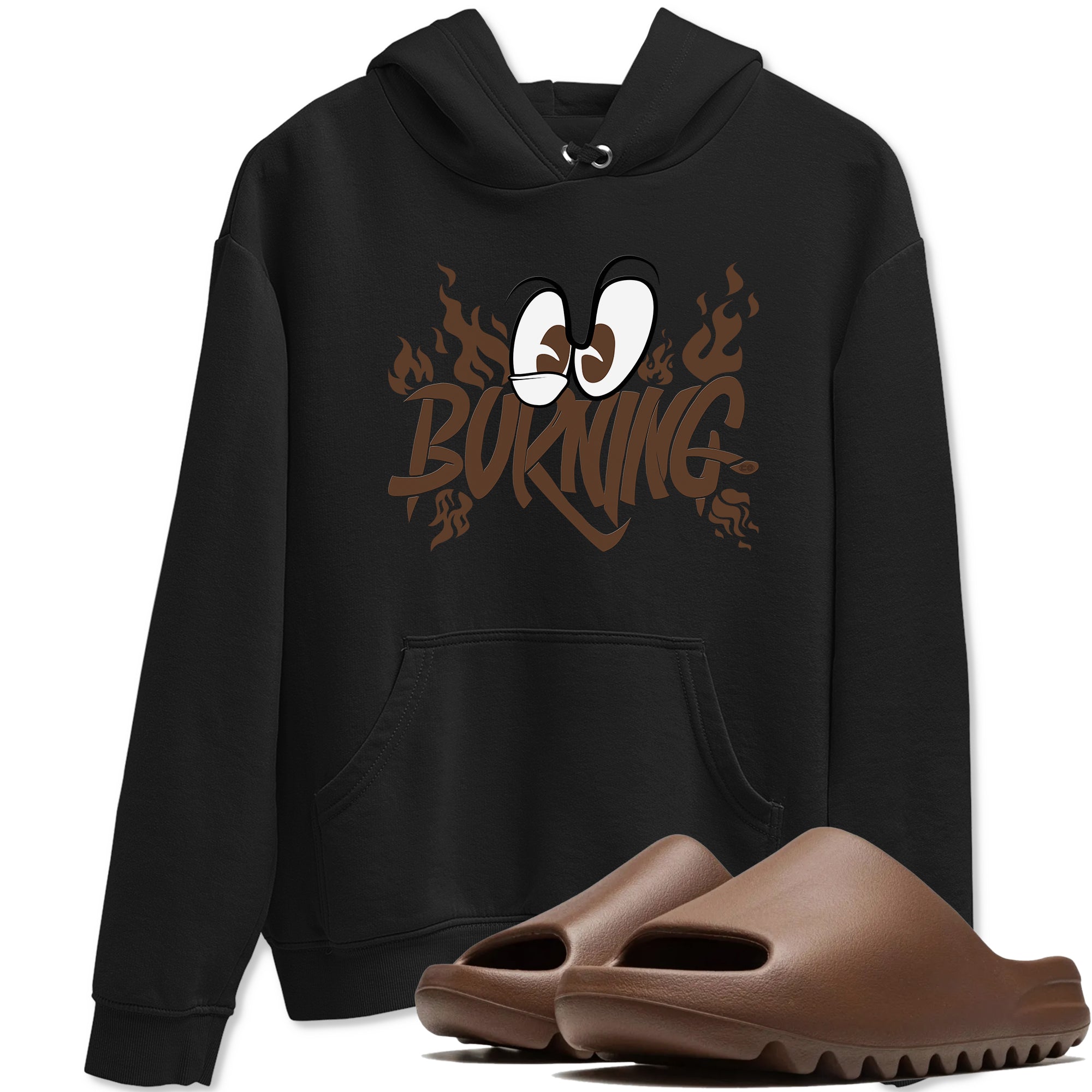 Yeezy Slide Flax shirts to match jordans Burning sneaker match tees Yeezy Slide Flax Drip Gear Zone streetwear brand Black 1 unisex cotton tee