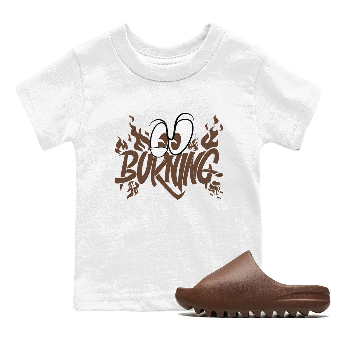 Yeezy Slide Flax shirts to match jordans Burning sneaker match tees Yeezy Slide Flax Drip Gear Zone streetwear brand Baby and Youth White 1 cotton tee