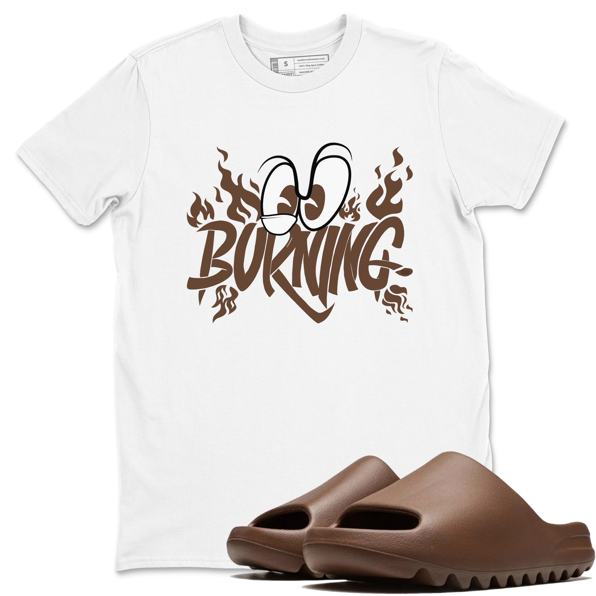 Yeezy Slide Flax shirts to match jordans Burning sneaker match tees Yeezy Slide Flax Drip Gear Zone streetwear brand White 1 unisex cotton tee