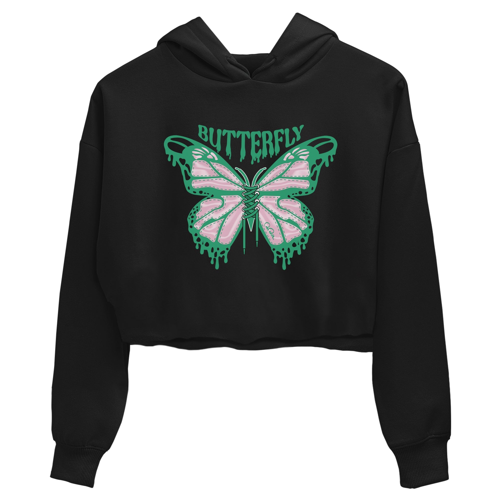 Dunk Low Medium Soft Pink Malachite shirt to match jordans Butterfly sneaker tees Dunk Retro SE Medium Soft Pink Malachite Drip Gear Zone Black 2 crop length shirt