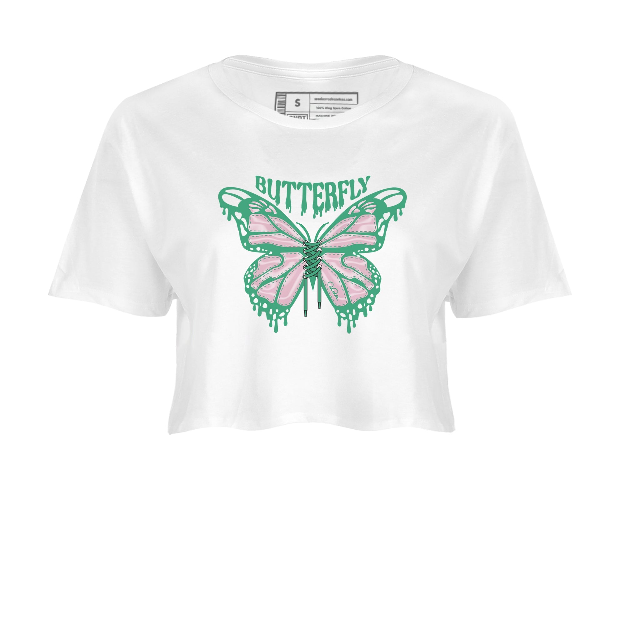 Dunk Low Medium Soft Pink Malachite shirt to match jordans Butterfly sneaker tees Dunk Retro SE Medium Soft Pink Malachite Drip Gear Zone White 2 crop length shirt