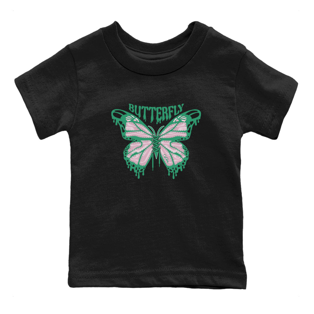 Dunk Low Medium Soft Pink Malachite shirt to match jordans Butterfly sneaker tees Dunk Retro SE Medium Soft Pink Malachite Drip Gear Zone baby toddler Black 2 cotton Shirt