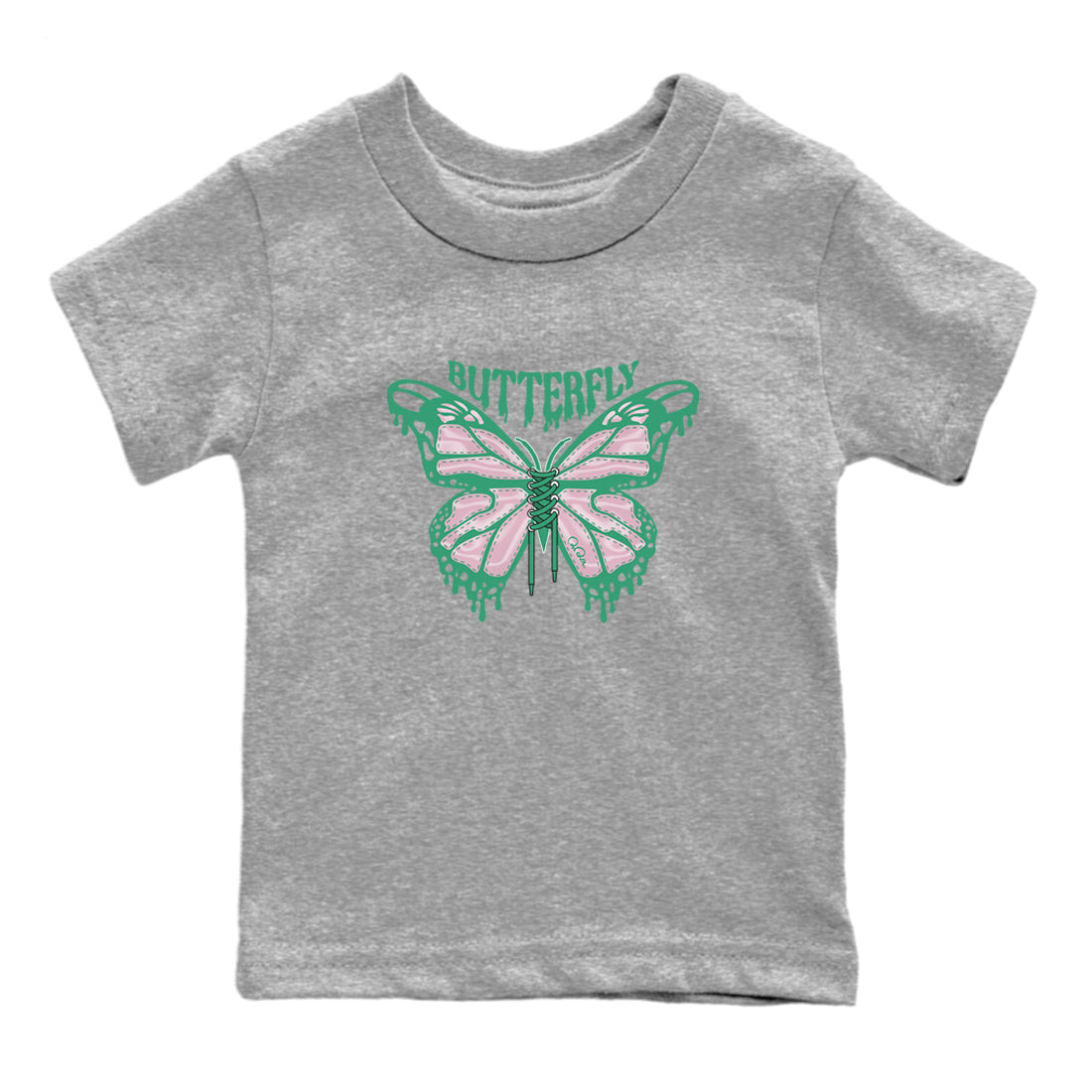 Dunk Low Medium Soft Pink Malachite shirt to match jordans Butterfly sneaker tees Dunk Retro SE Medium Soft Pink Malachite Drip Gear Zone baby toddler Heather Grey 2 cotton Shirt