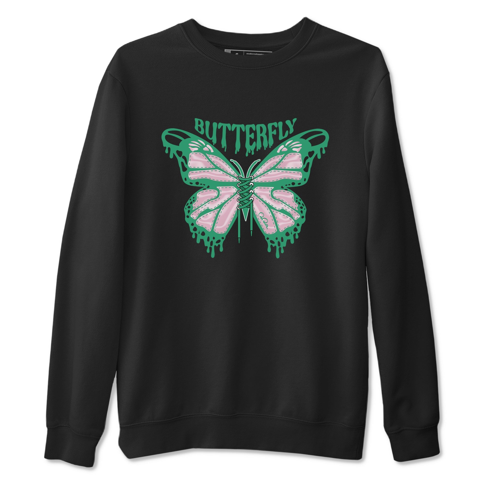 Dunk Low Medium Soft Pink Malachite shirt to match jordans Butterfly sneaker tees Dunk Retro SE Medium Soft Pink Malachite Drip Gear Zone unisex cotton Black 2 crew neck shirt