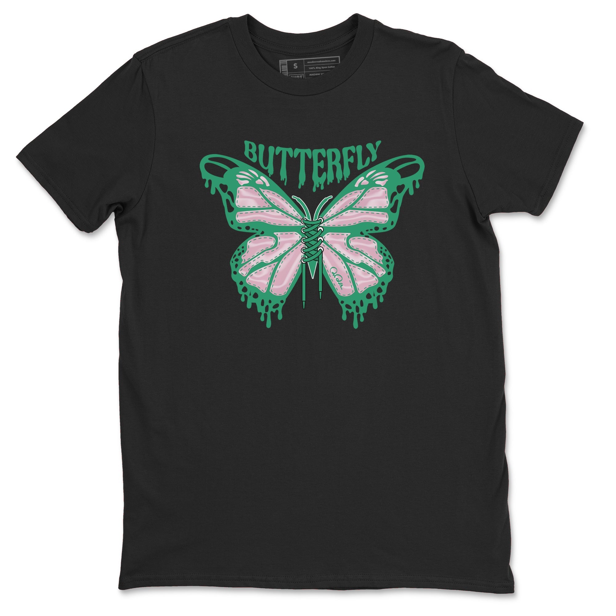 Dunk Low Medium Soft Pink Malachite shirt to match jordans Butterfly sneaker tees Dunk Retro SE Medium Soft Pink Malachite Drip Gear Zone unisex cotton Black 2 crew neck shirt