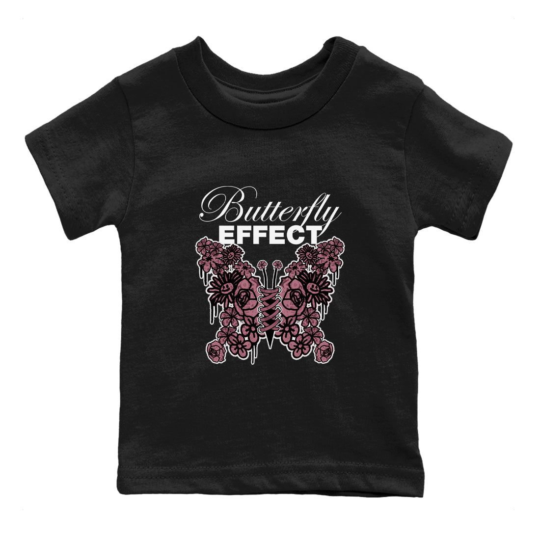 Air Jordan 1 Mauve shirt to match jordans Butterfly Effect sneaker tees AJ1 Mauve Drip Gear Zone Baby Toddler Black 2 T-Shirt