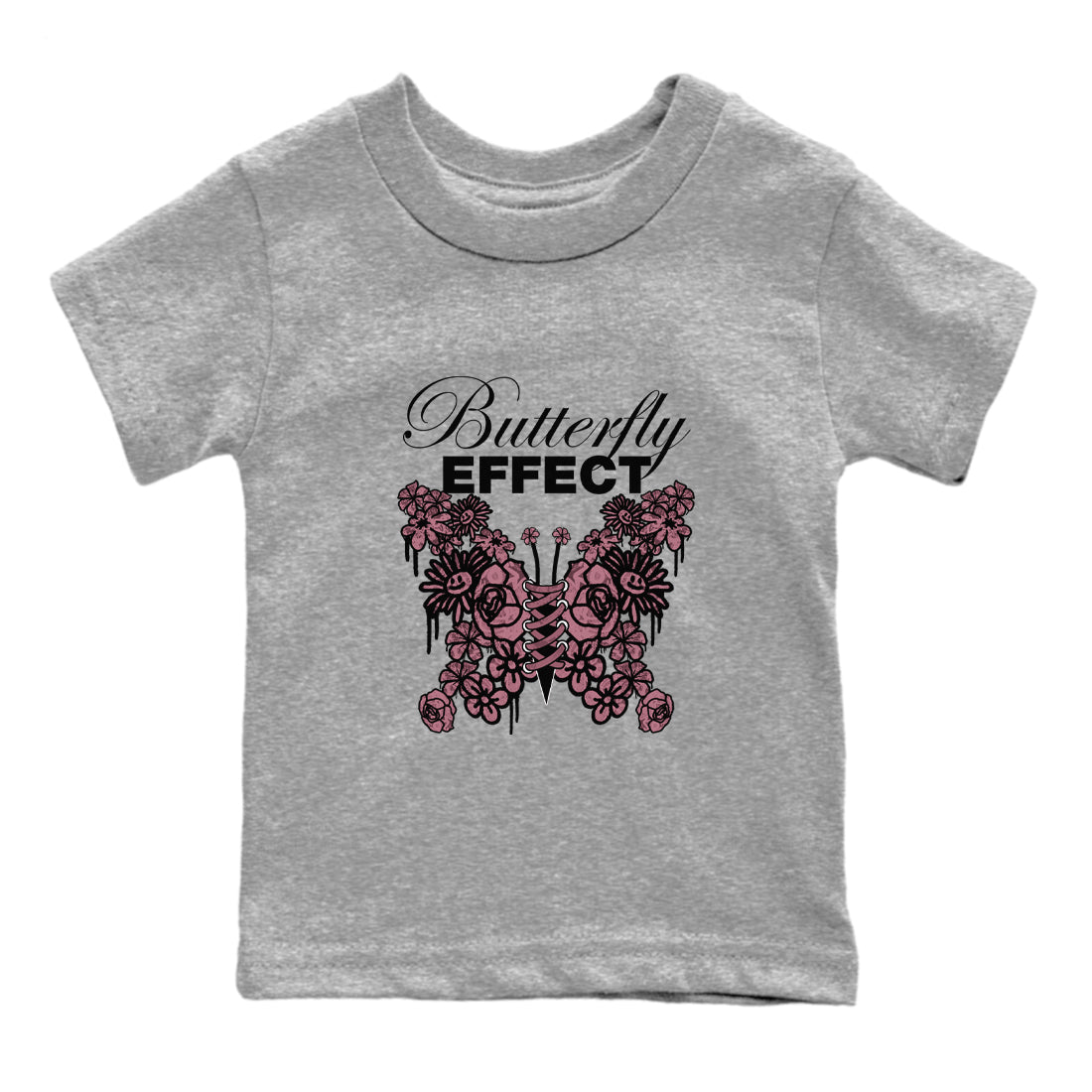 Air Jordan 1 Mauve shirt to match jordans Butterfly Effect sneaker tees AJ1 Mauve Drip Gear Zone Baby Toddler Heather Grey 2 T-Shirt