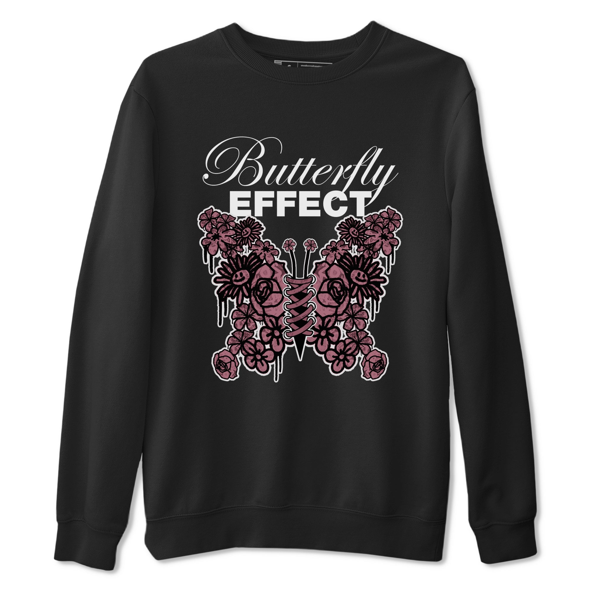 Air Jordan 1 Mauve shirt to match jordans Butterfly Effect sneaker tees AJ1 Mauve Drip Gear Zone Unisex Black 2 T-Shirt