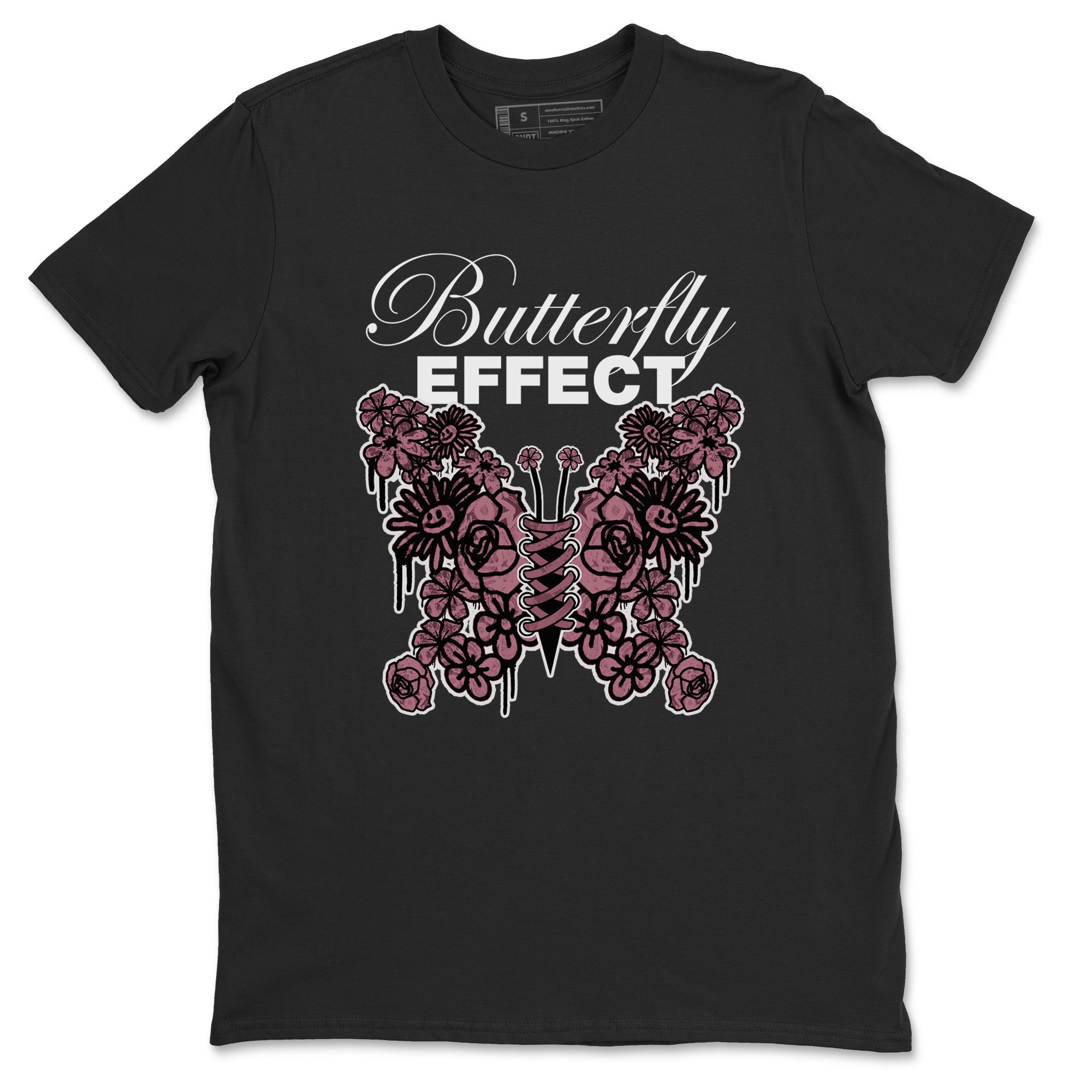 Air Jordan 1 Mauve shirt to match jordans Butterfly Effect sneaker tees AJ1 Mauve Drip Gear Zone Unisex Black 2 T-Shirt