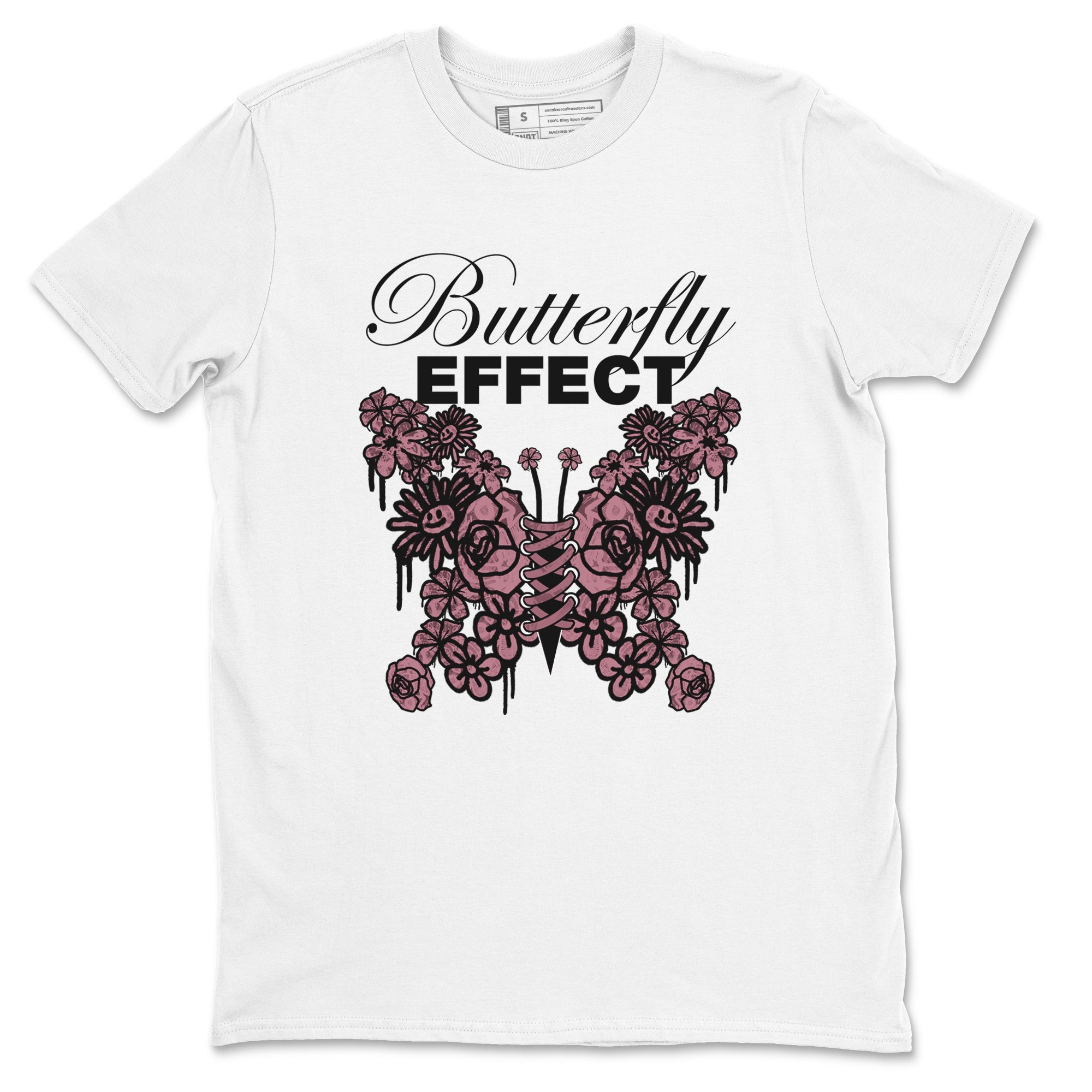 Air Jordan 1 Mauve shirt to match jordans Butterfly Effect sneaker tees AJ1 Mauve Drip Gear Zone Unisex White 2 T-Shirt