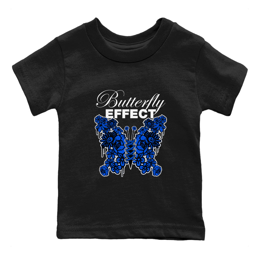Air Jordan 1 Royal Reimagined shirt to match jordans Butterfly Effect sneaker tees AJ1 Royal Reimagined Drip Gear Zone Baby Toddler Black 2 T-Shirt