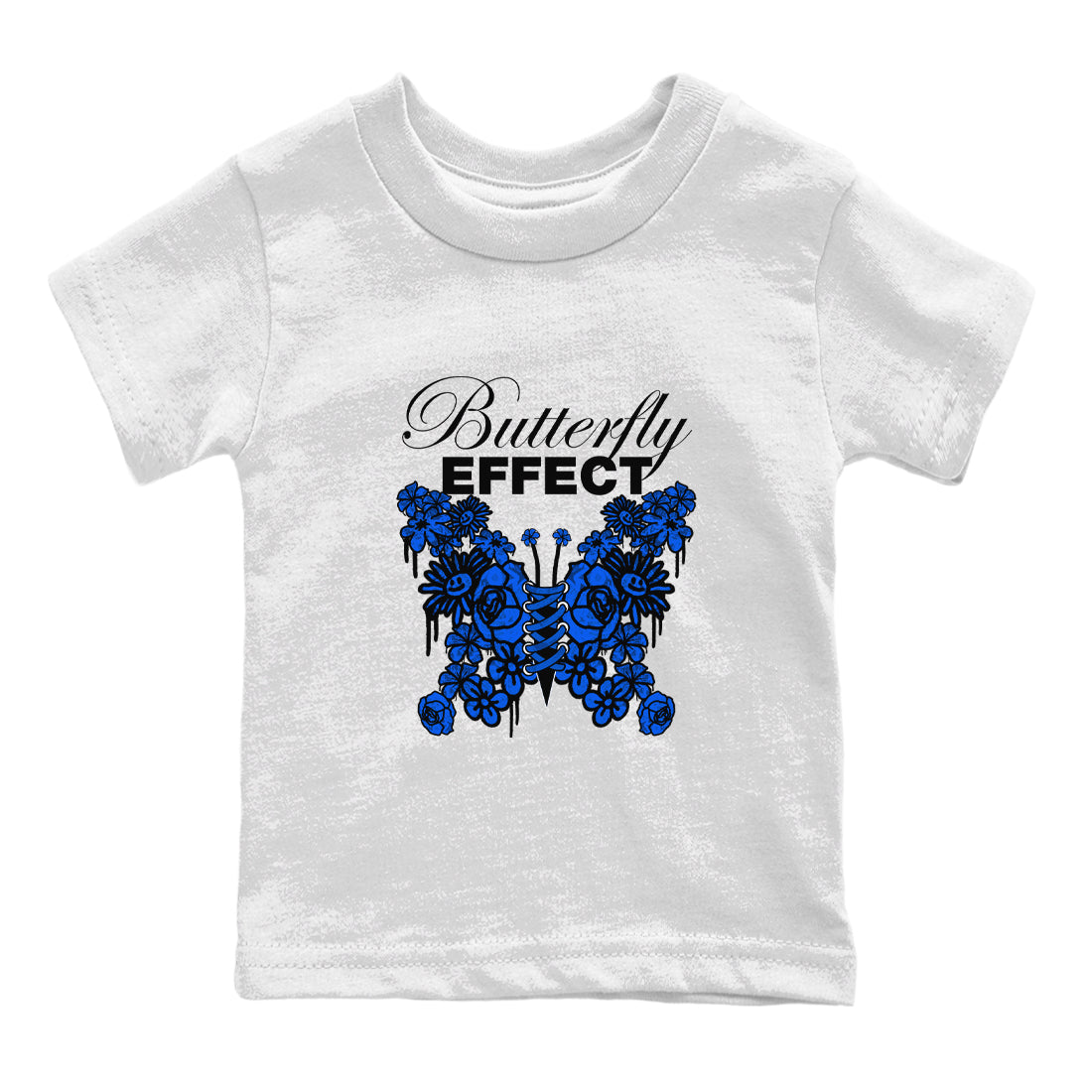 Air Jordan 1 Royal Reimagined shirt to match jordans Butterfly Effect sneaker tees AJ1 Royal Reimagined Drip Gear Zone Baby Toddler White 2 T-Shirt