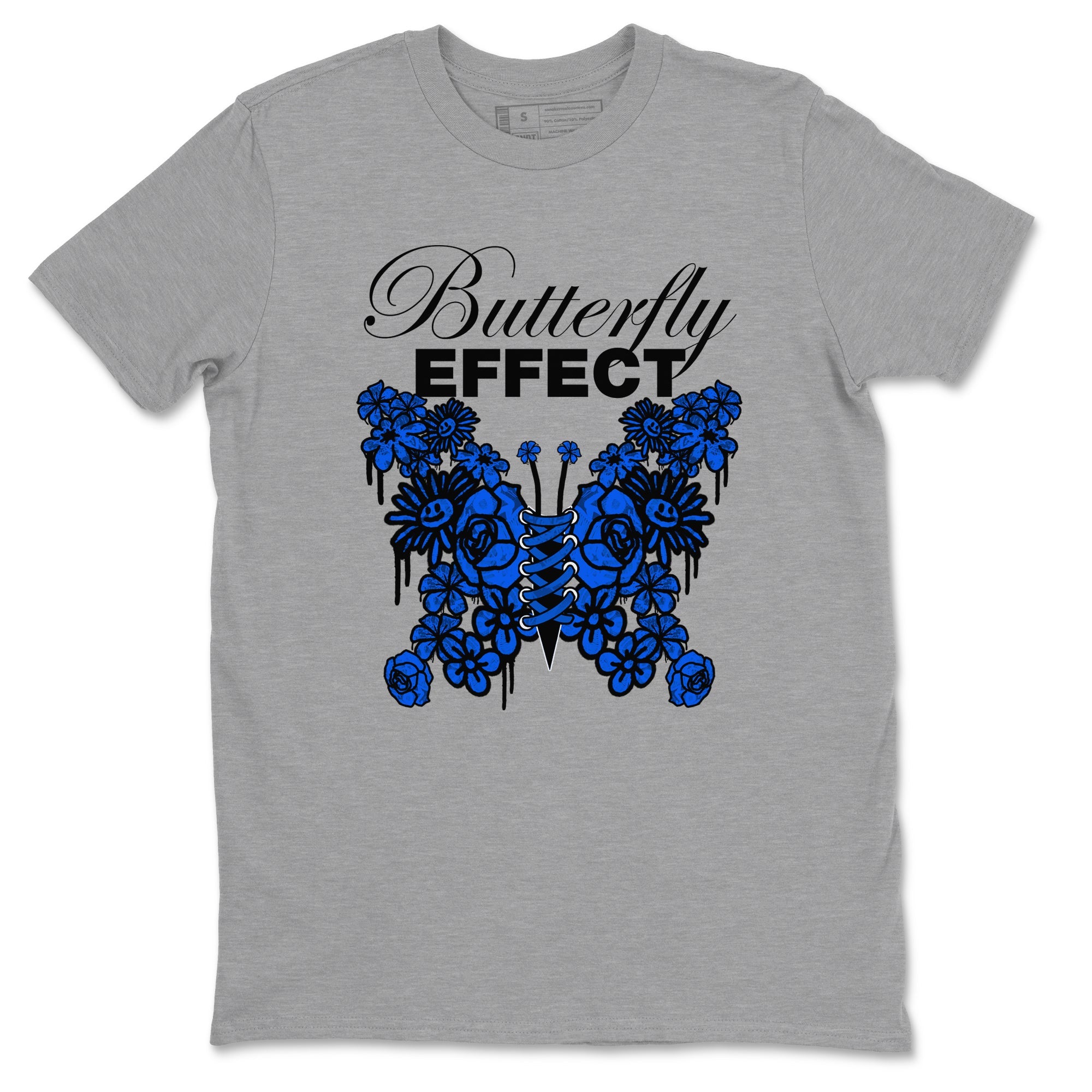 Air Jordan 1 Royal Reimagined shirt to match jordans Butterfly Effect sneaker tees AJ1 Royal Reimagined Drip Gear Zone Unisex Heather Grey 2 T-Shirt