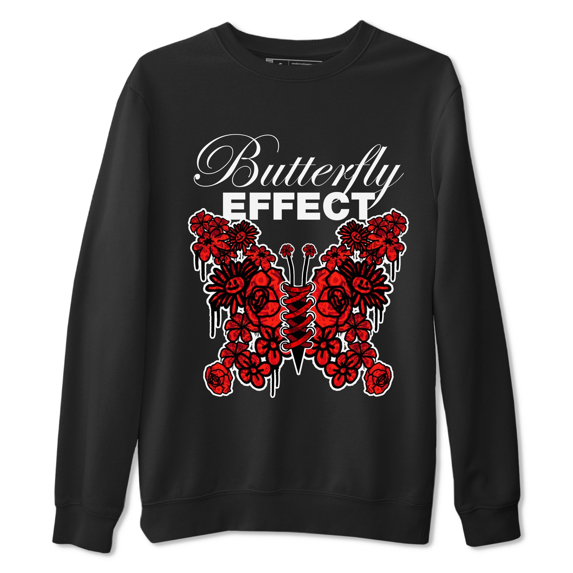 Air Jordan 1 Satin Bred shirt to match jordans Butterfly Effect sneaker tees AJ1 Satin Bred Drip Gear Zone Unisex Black 2 T-Shirt