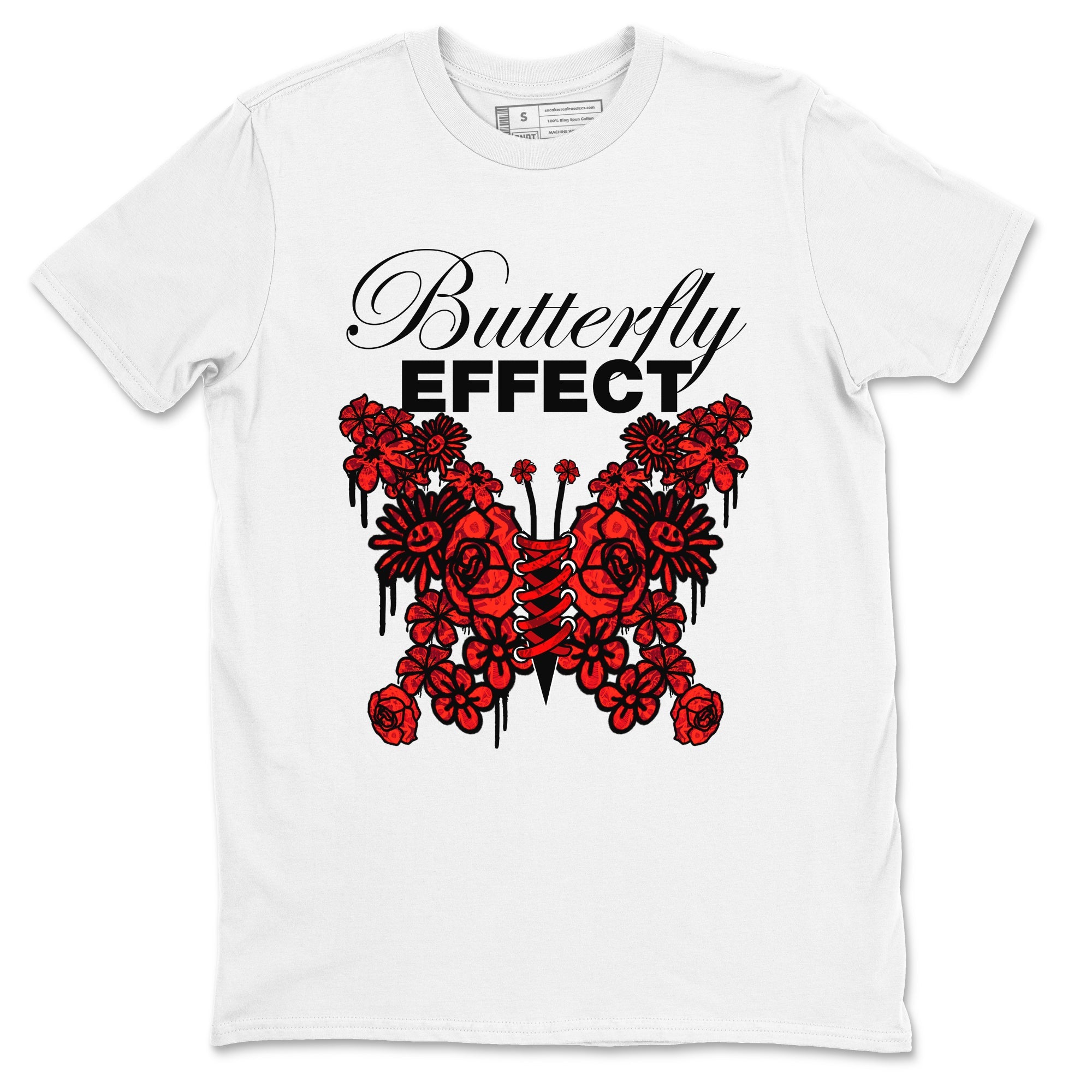 Air Jordan 1 Satin Bred shirt to match jordans Butterfly Effect sneaker tees AJ1 Satin Bred Drip Gear Zone Unisex White 2 T-Shirt