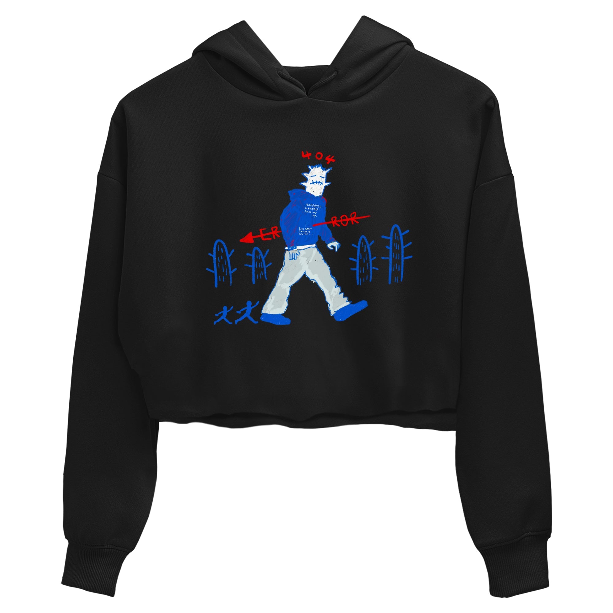 Air Force 1 404 Error shirt to match jordans Cactus Man sneaker tees Air Force 1 404 Error Drip Gear Zone Black 2 crop length shirt