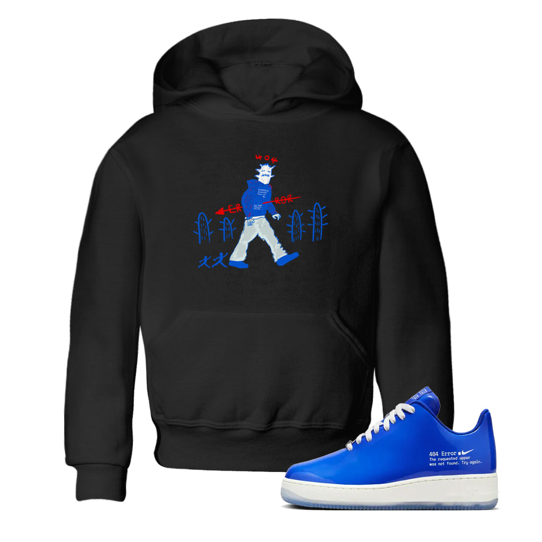 Air Force 1 404 Error shirt to match jordans Cactus Man sneaker tees Air Force 1 404 Error Drip Gear Zone baby toddler Black 1 cotton Shirt