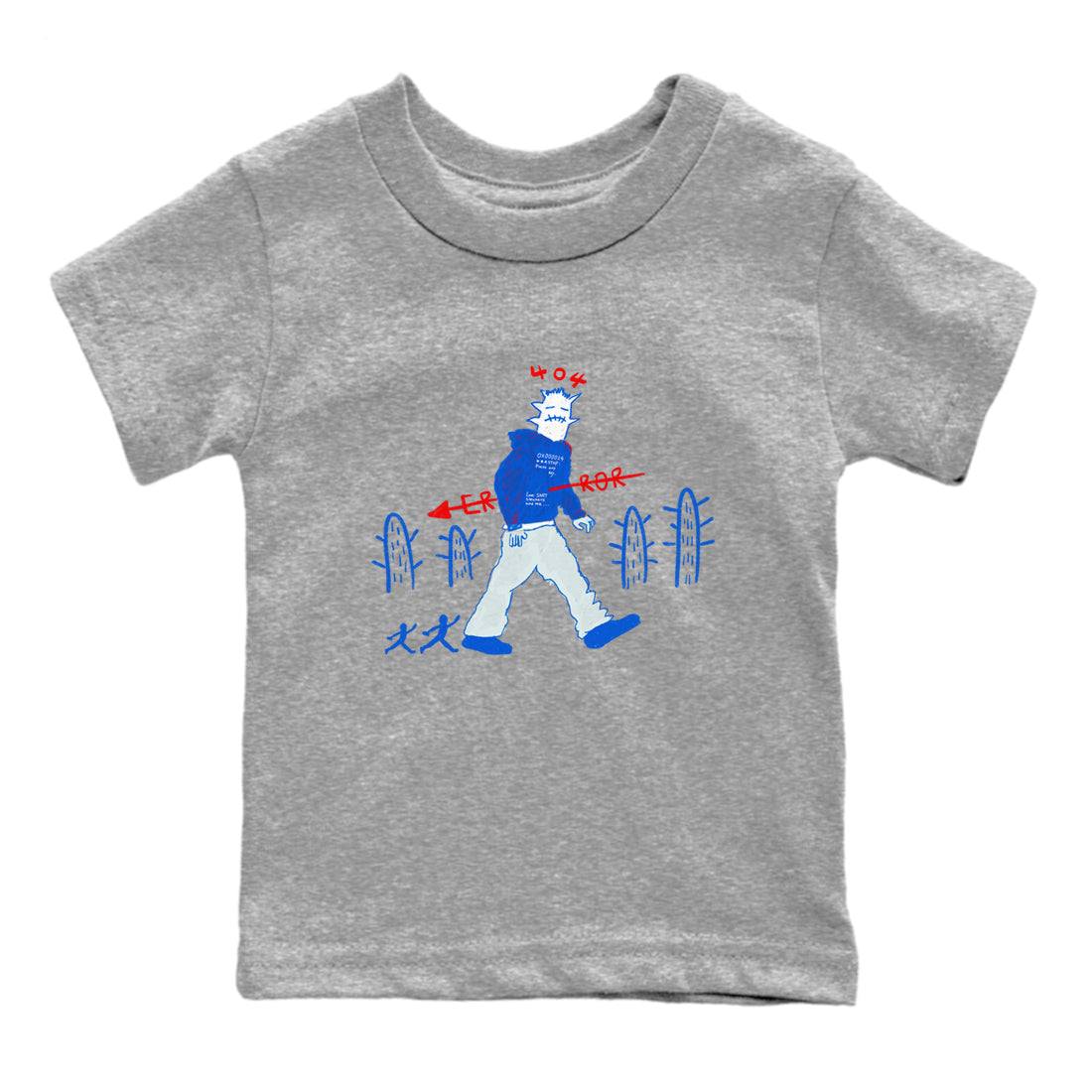 Air Force 1 404 Error shirt to match jordans Cactus Man sneaker tees Air Force 1 404 Error Drip Gear Zone baby toddler Heather Grey 2 cotton Shirt