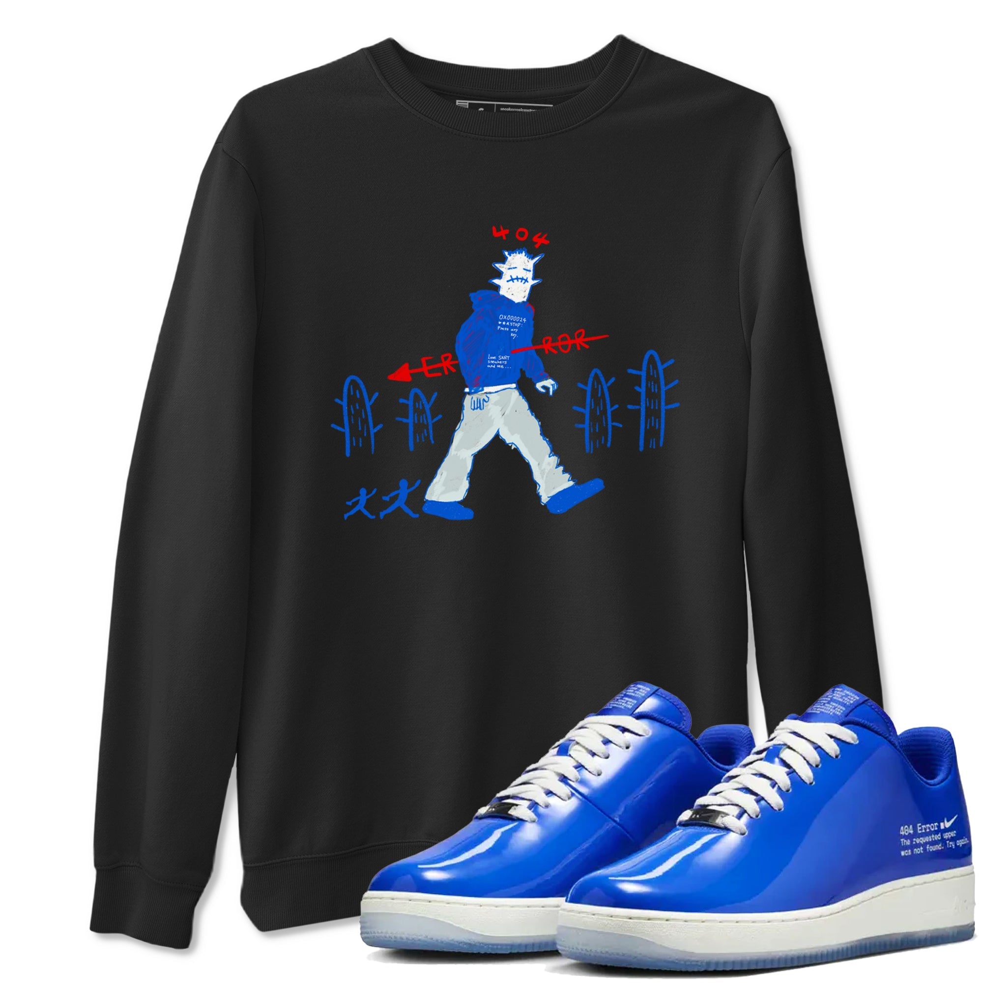 Air Force 1 404 Error shirt to match jordans Cactus Man sneaker tees Air Force 1 404 Error Drip Gear Zone unisex cotton Black 1 crew neck shirt