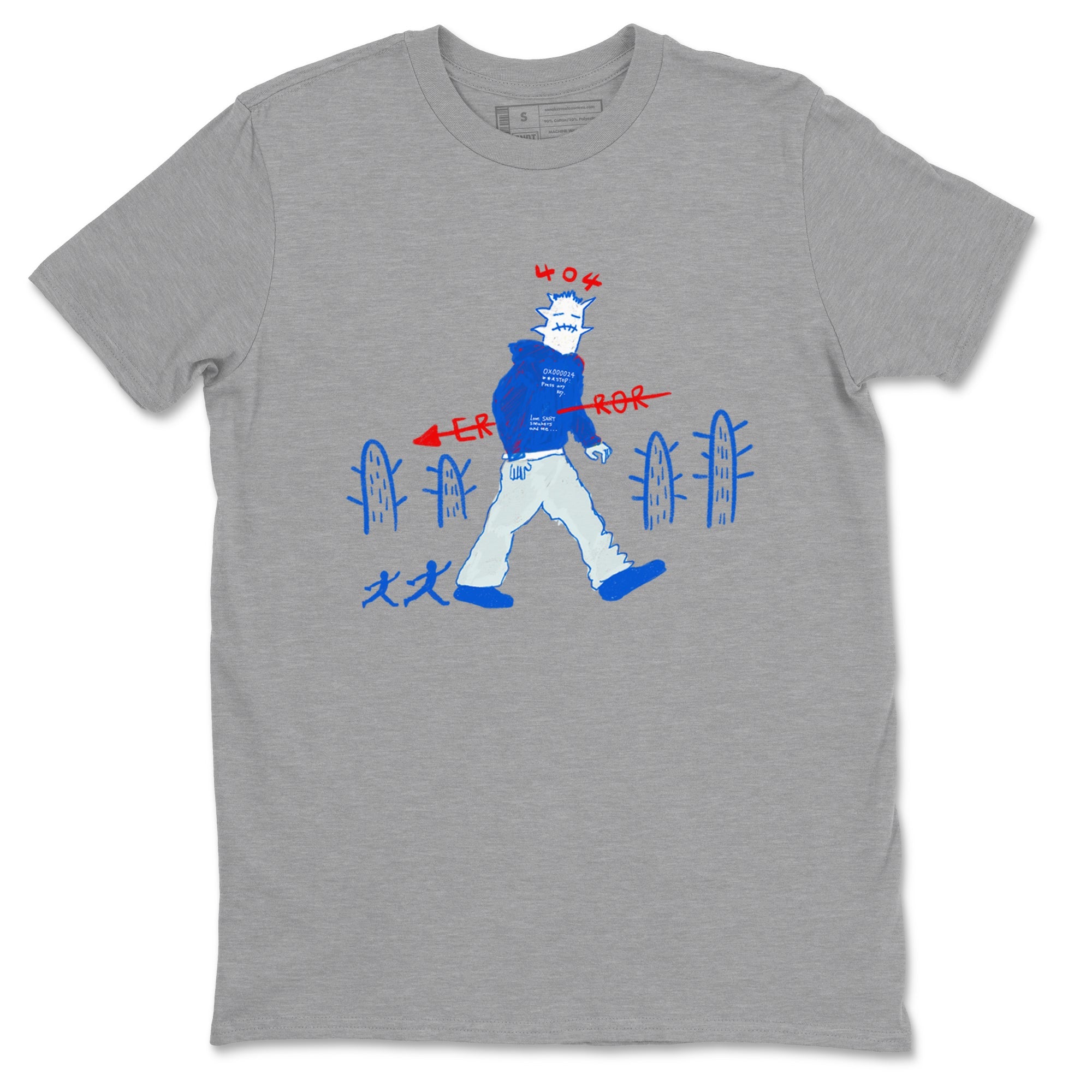 Air Force 1 404 Error shirt to match jordans Cactus Man sneaker tees Air Force 1 404 Error Drip Gear Zone unisex cotton Heather Grey 2 crew neck shirt