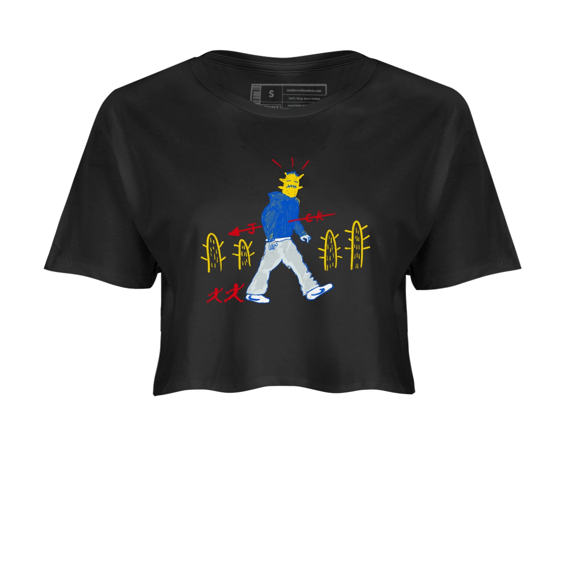 Air Jordan 1 Low x Travis Scott x Canary shirt to match jordans Cactus Man sneaker tees Air Jordan 1 Travis Scott Canary Streetwear Brand Streetwear Brand Drip Gear Zone Black 2 crop length shirt