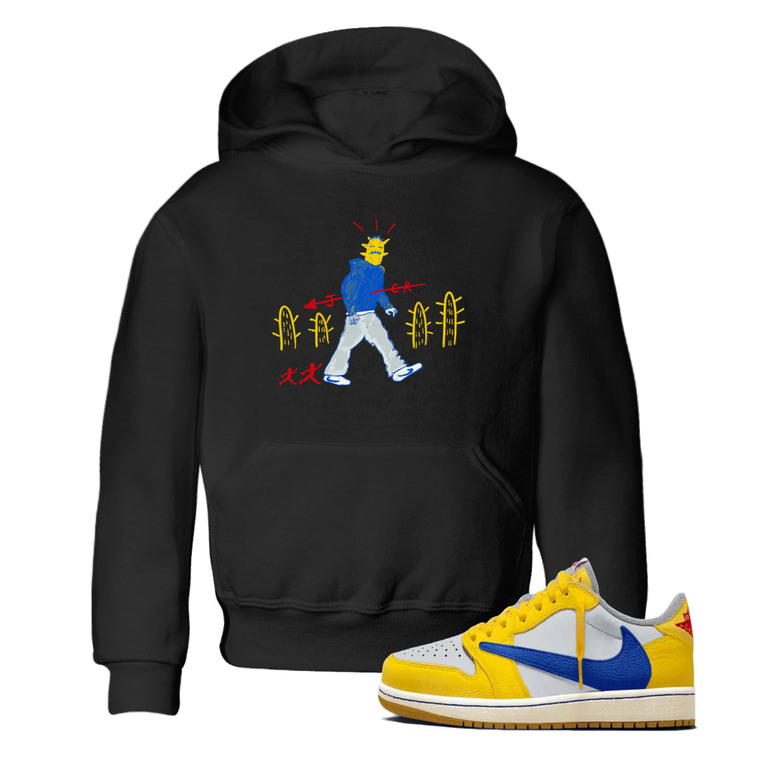 Air Jordan 1 Low x Travis Scott x Canary shirt to match jordans Cactus Man sneaker tees Air Jordan 1 Travis Scott Canary Streetwear Brand Drip Gear Zone baby toddler Black 1 cotton Shirt