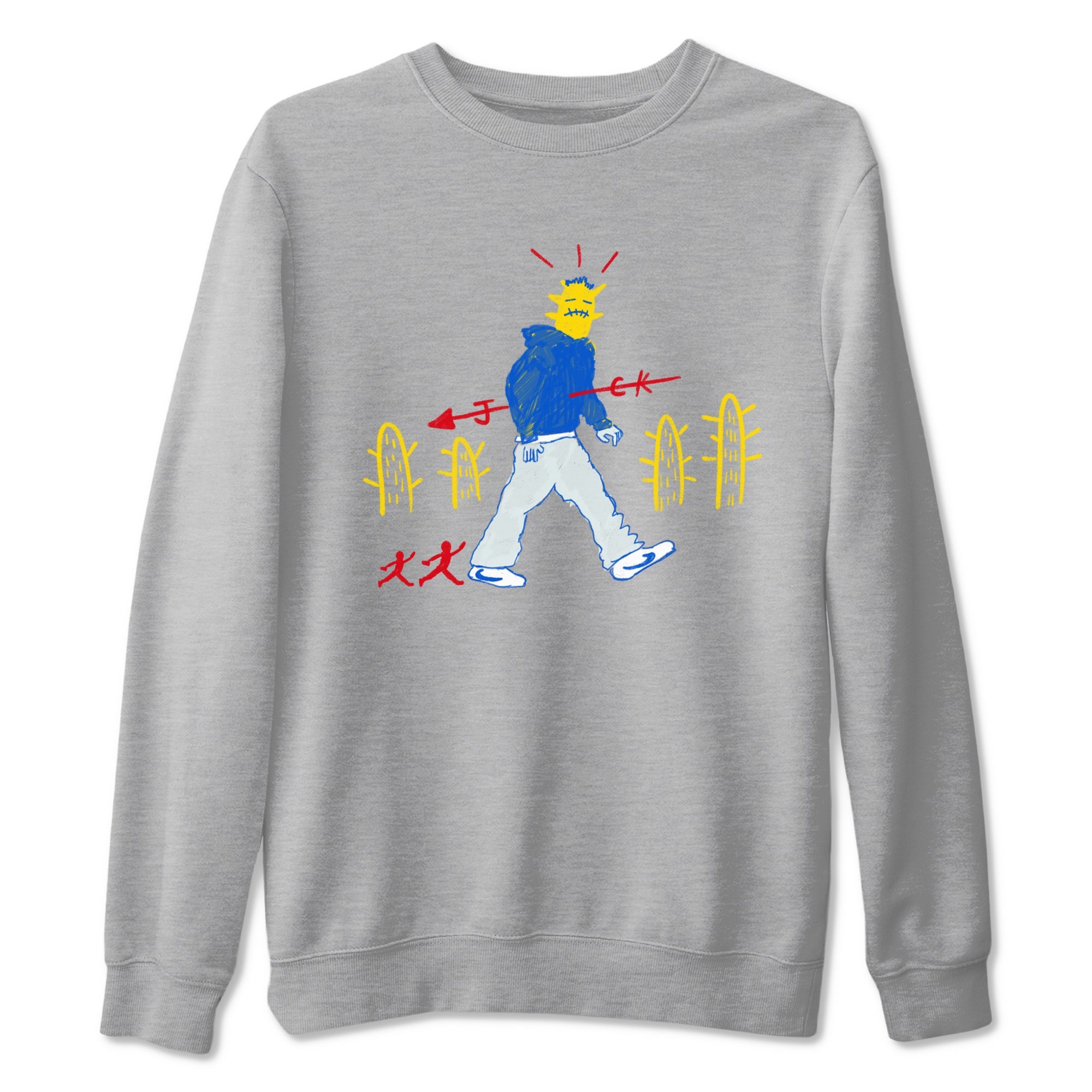 Air Jordan 1 Low x Travis Scott x Canary shirt to match jordans Cactus Man sneaker tees AJ1 Travis Scott Canary Streetwear Brand Drip Gear Zone unisex cotton Heather Grey 2 crew neck shirt