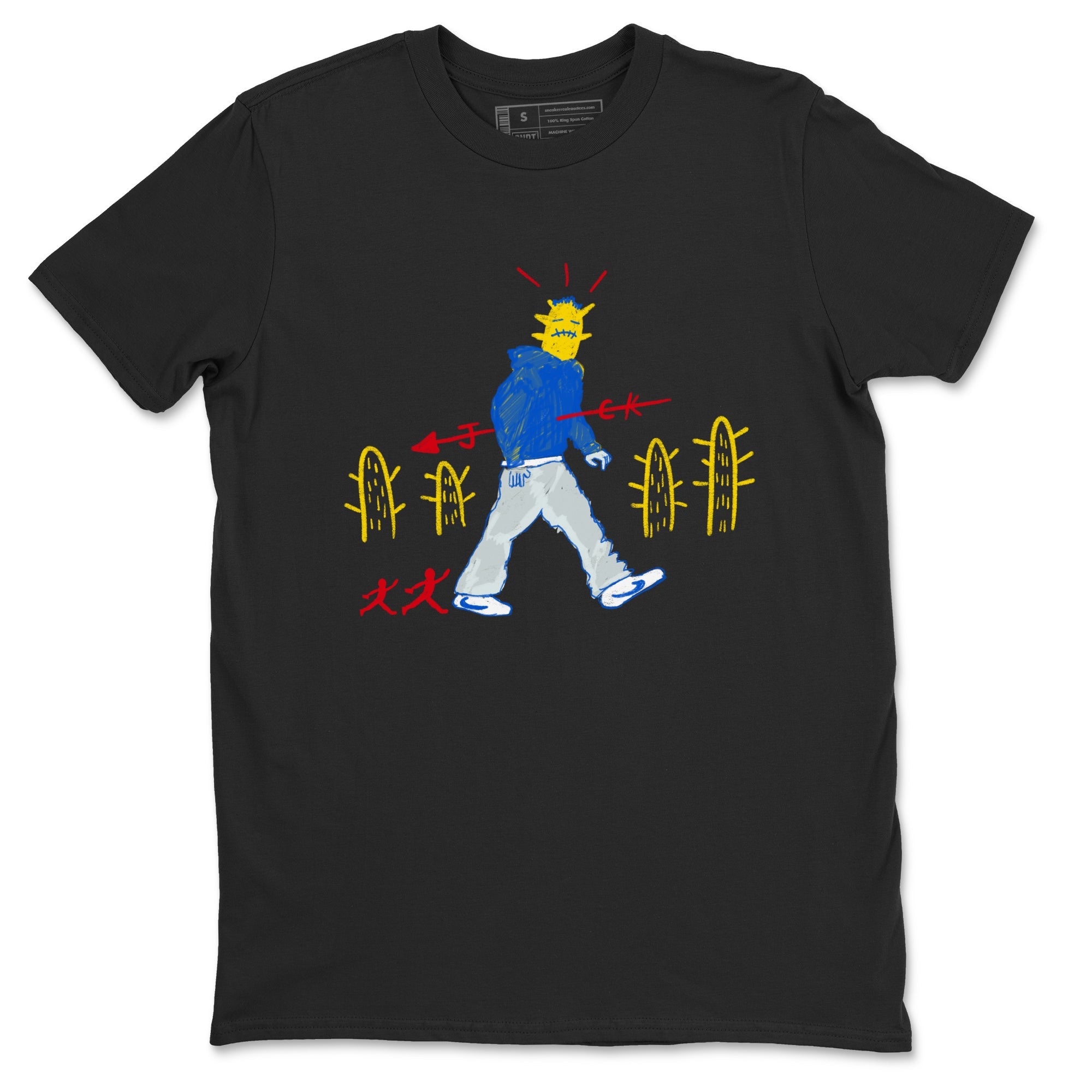 Air Jordan 1 Low x Travis Scott x Canary shirt to match jordans Cactus Man sneaker tees AJ1 Travis Scott Canary Streetwear Brand Drip Gear Zone unisex cotton Black 2 crew neck shirt