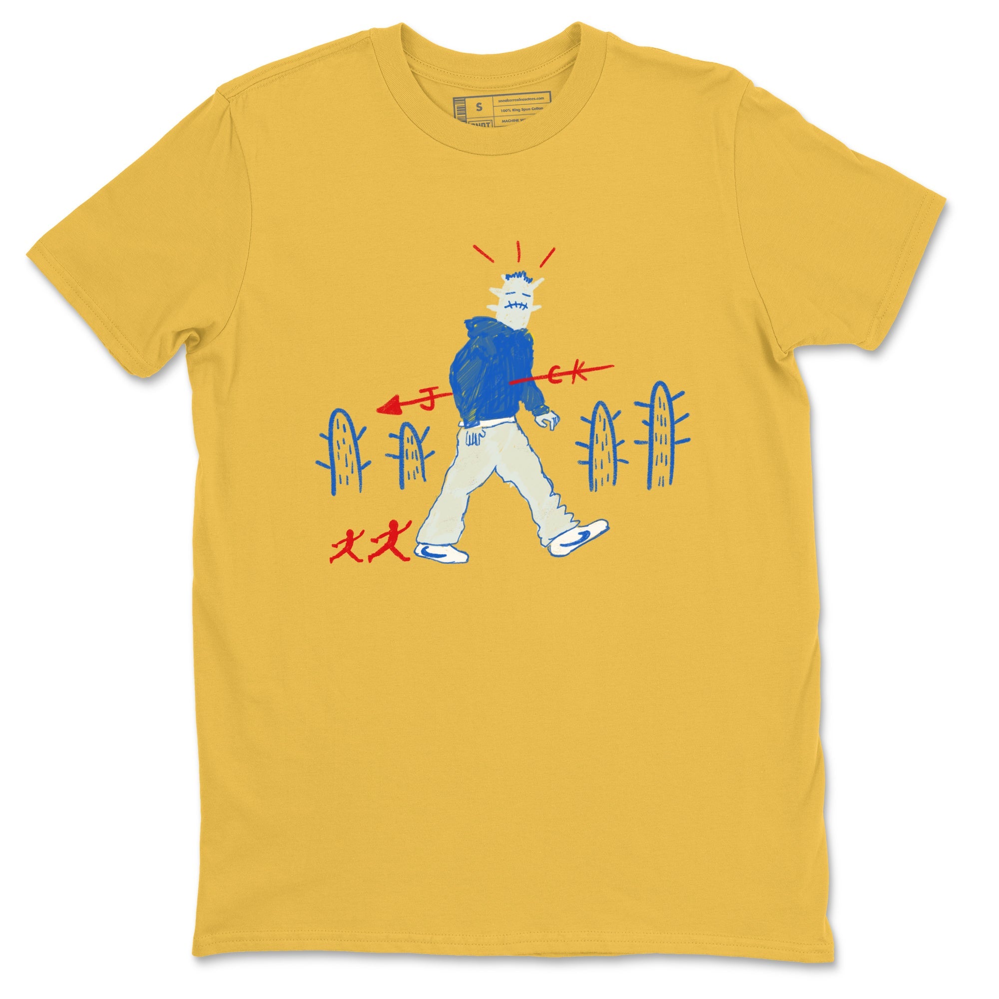 Air Jordan 1 Low x Travis Scott x Canary shirt to match jordans Cactus Man sneaker tees AJ1 Travis Scott Canary Streetwear Brand Drip Gear Zone unisex cotton Daisy 2 crew neck shirt