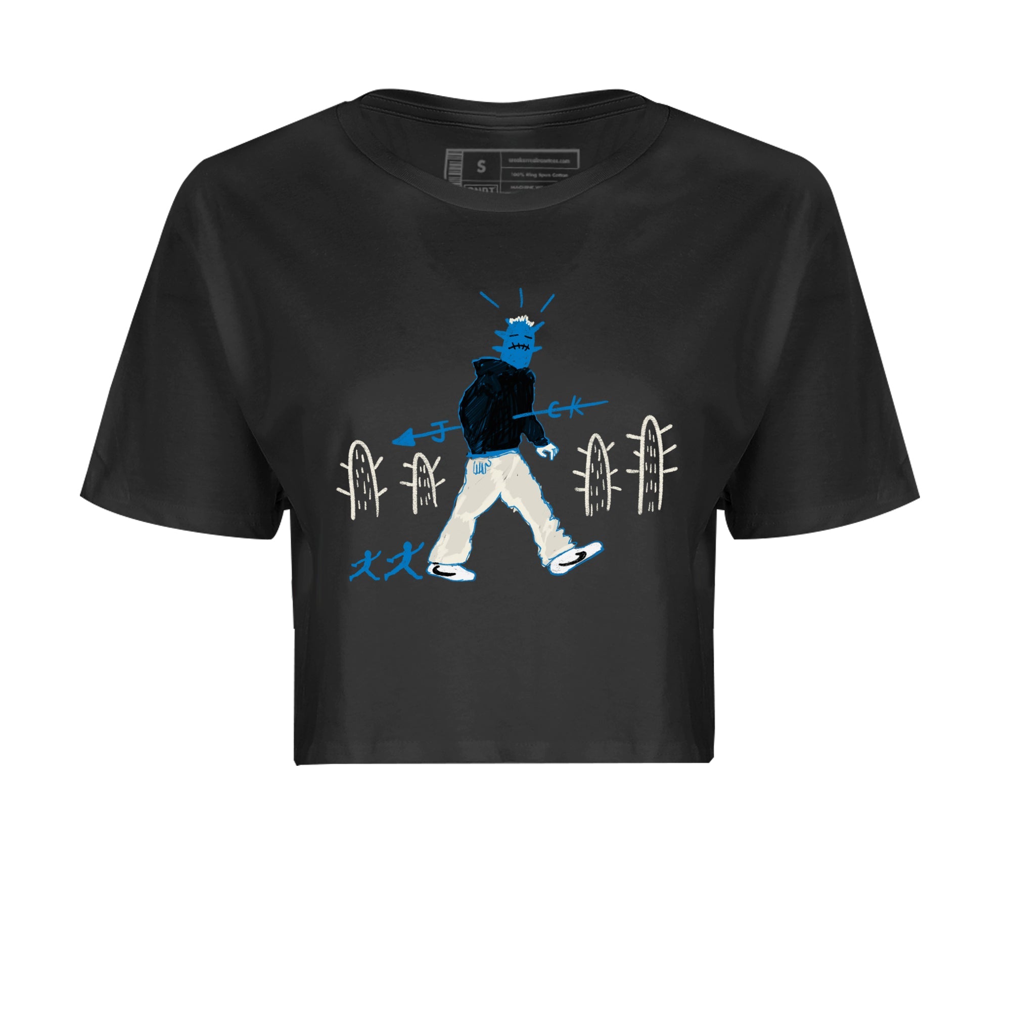Air Jordan 1 x Travis Scott x Fragment shirt to match jordans Cactus Man sneaker tees Air Jordan 1 Travis Scott Fragment Streetwear Brand Streetwear Brand Drip Gear Zone Black 2 crop length shirt