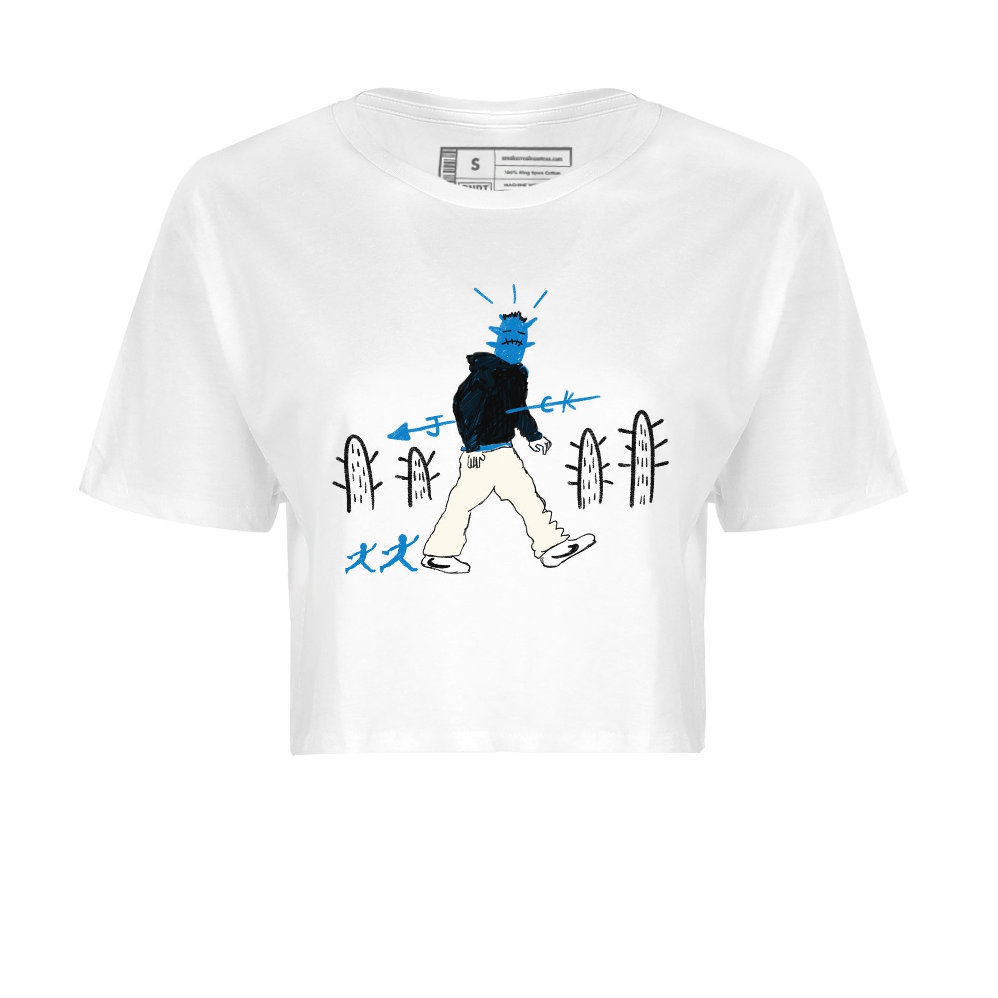 Air Jordan 1 x Travis Scott x Fragment shirt to match jordans Cactus Man sneaker tees 1s Travis Scott Fragment Streetwear Brand Drip Gear Zone White 2 crop length shirt