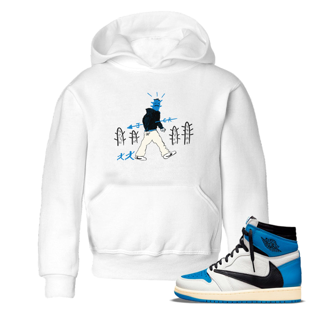 Air Jordan 1 x Travis Scott x Fragment shirt to match jordans Cactus Man sneaker tees 1s Travis Scott Fragment Streetwear Brand Drip Gear Zone baby toddler White 1 cotton Shirt