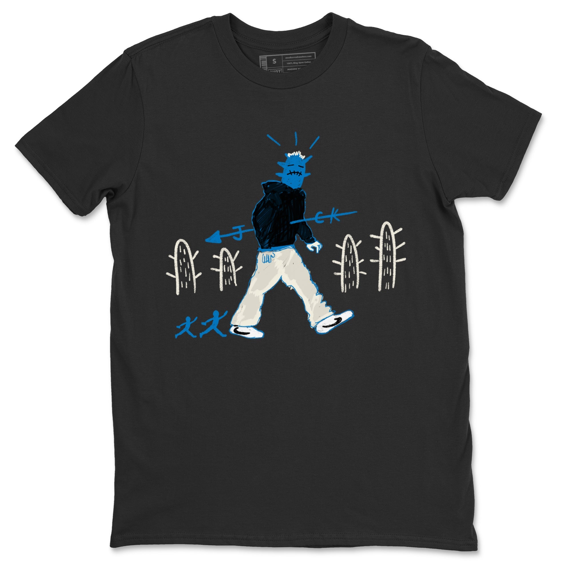 Air Jordan 1 x Travis Scott x Fragment shirt to match jordans Cactus Man sneaker tees 1s Travis Scott Fragment Streetwear Brand Drip Gear Zone unisex cotton Black 2 crew neck shirt