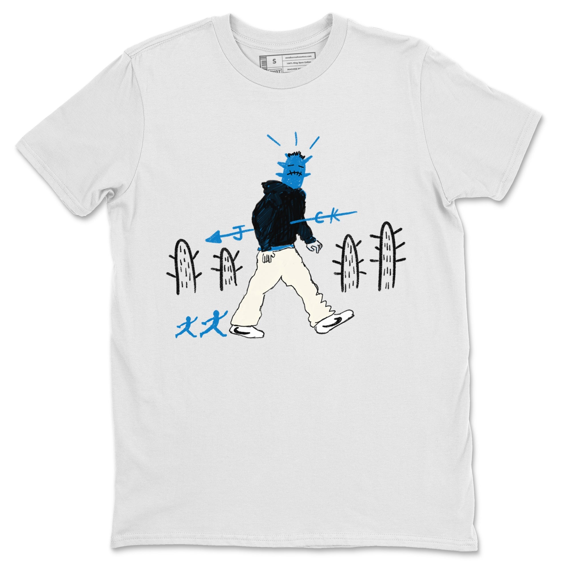 Air Jordan 1 x Travis Scott x Fragment shirt to match jordans Cactus Man sneaker tees 1s Travis Scott Fragment Streetwear Brand Drip Gear Zone unisex cotton White 2 crew neck shirt