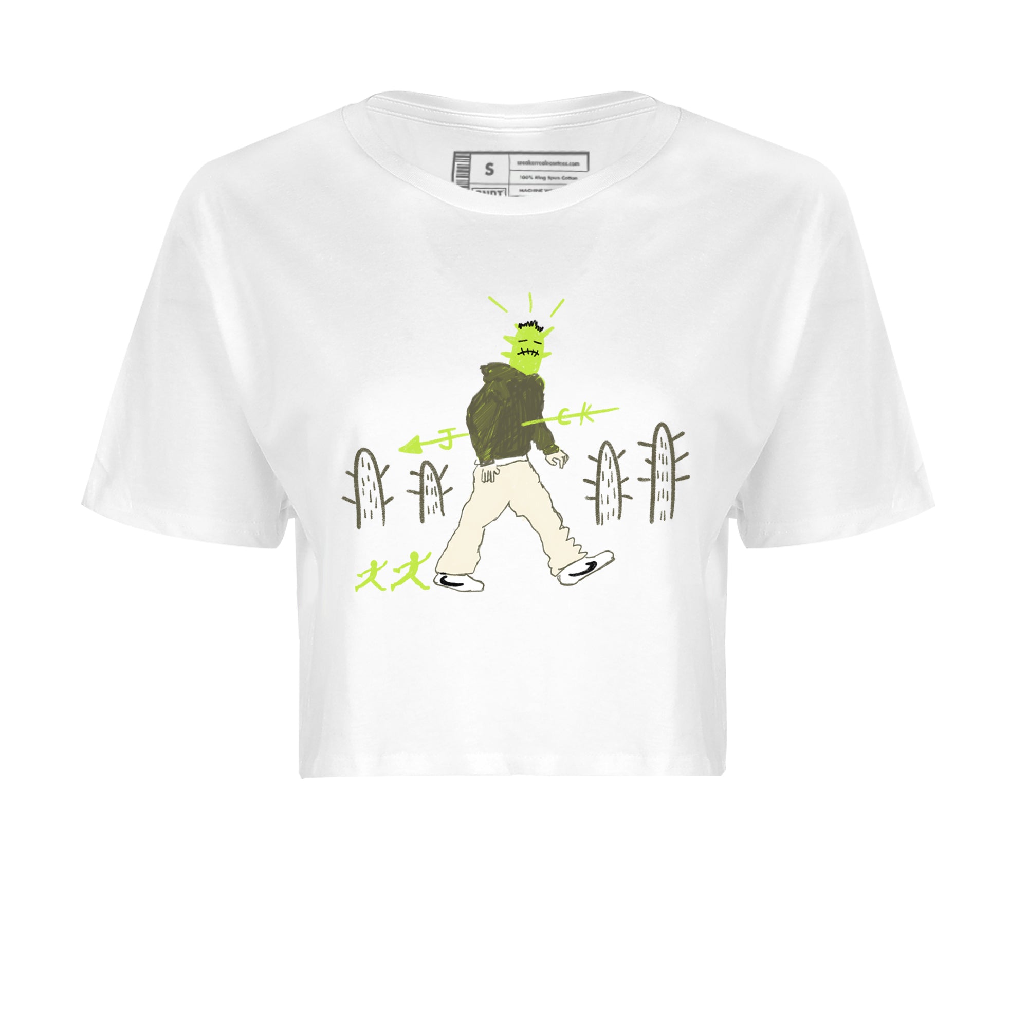 Air Jordan 1 Travis Scott Golf Olive shirt to match jordans Cactus Man sneaker tees 1s Travis Scott Golf Olive Streetwear Brand Drip Gear Zone White 2 crop length shirt