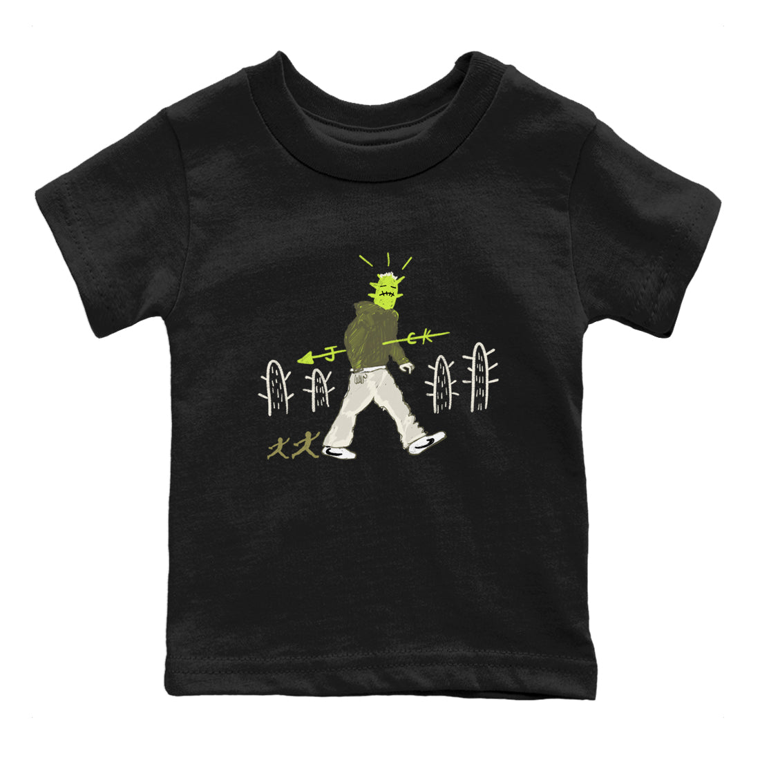 Air Jordan 1 Travis Scott Golf Olive shirt to match jordans Cactus Man sneaker tees 1s Travis Scott Golf Olive Streetwear Brand Drip Gear Zone baby toddler Black 2 cotton Shirt