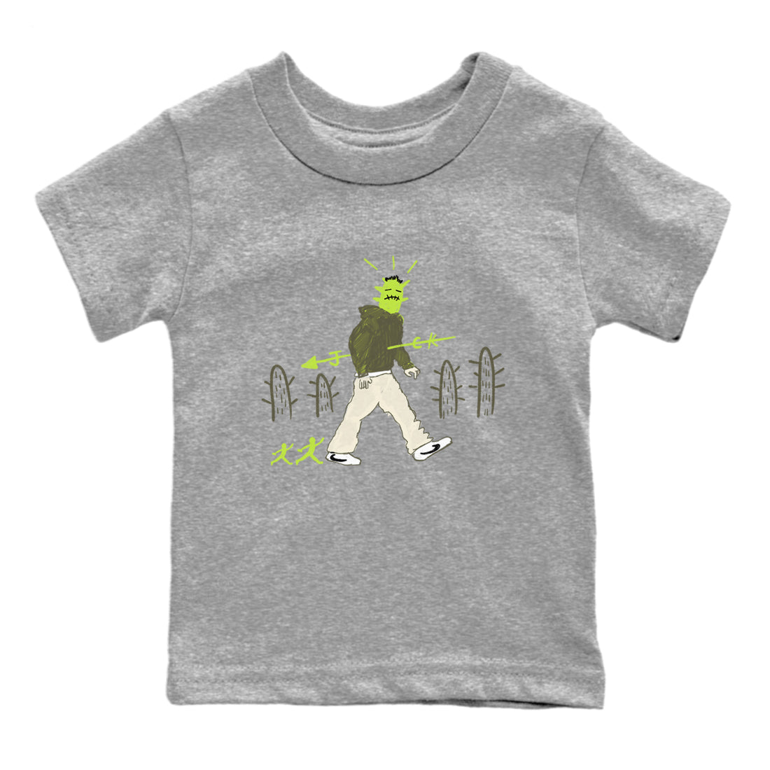 Air Jordan 1 Travis Scott Golf Olive shirt to match jordans Cactus Man sneaker tees 1s Travis Scott Golf Olive Streetwear Brand Drip Gear Zone baby toddler Heather Grey 2 cotton Shirt