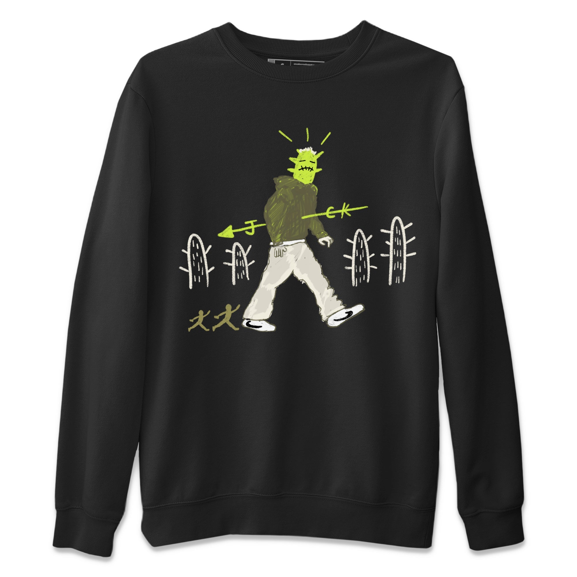 Air Jordan 1 Travis Scott Golf Olive shirt to match jordans Cactus Man sneaker tees 1s Travis Scott Golf Olive Streetwear Brand Drip Gear Zone unisex cotton Black 2 crew neck shirt