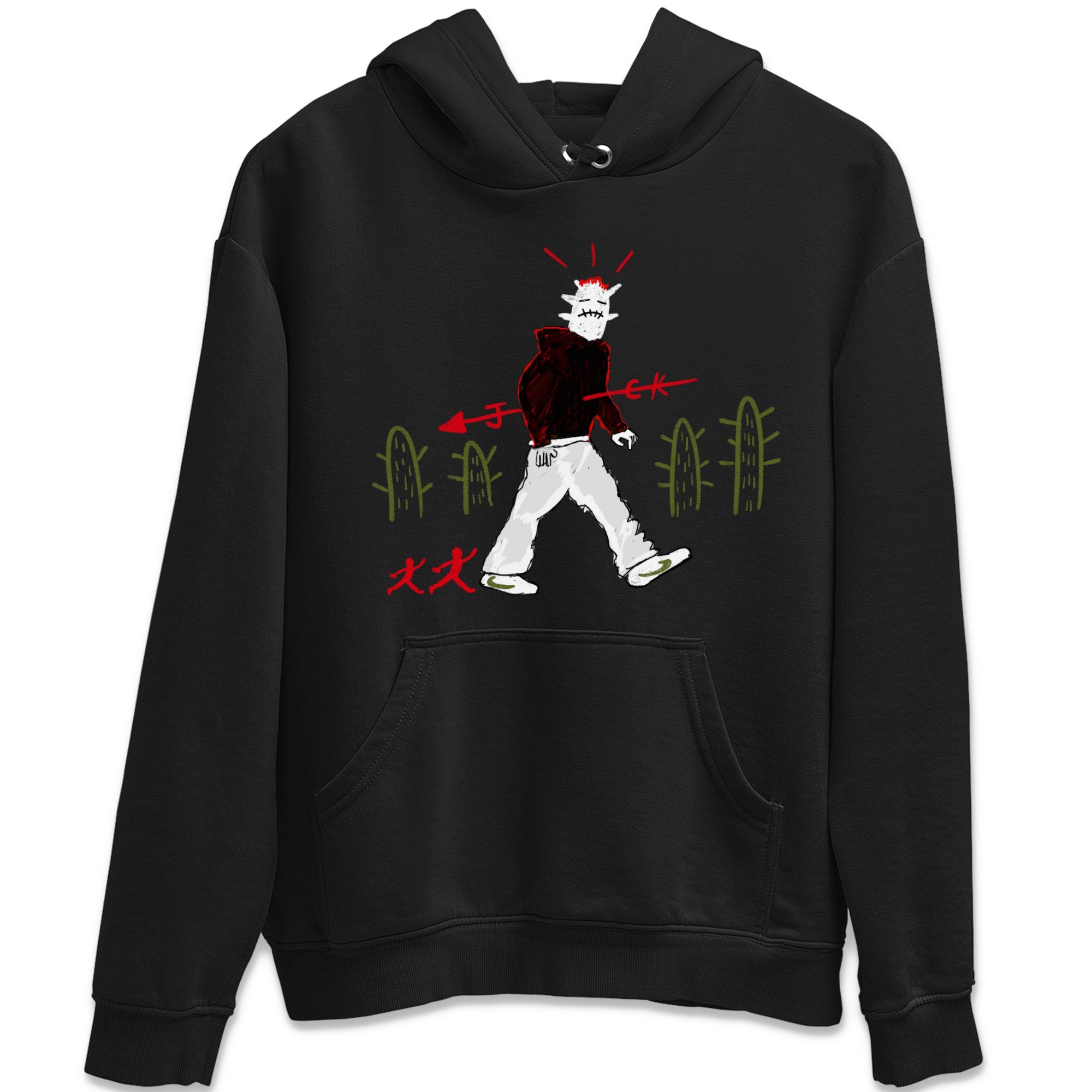 Air Jordan 1 Travis Scott Olive shirt to match jordans Cactus Man sneaker tees Air Jordan 1 x Travis Scott x Olive Streetwear Brand Drip Gear Zone unisex cotton Black 2 crew neck shirt