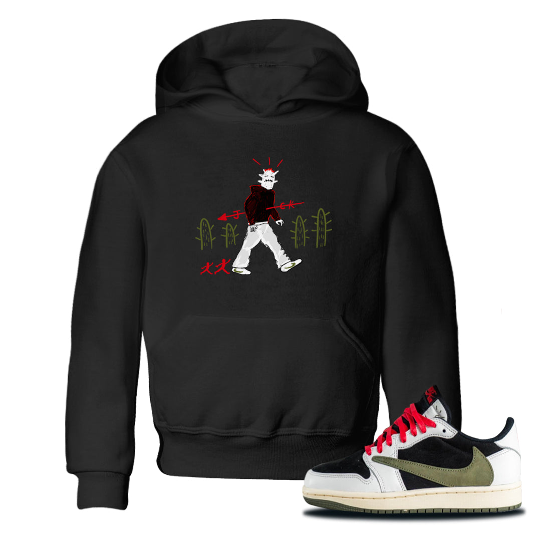 Air Jordan 1 Travis Scott Olive shirt to match jordans Cactus Man sneaker tees Air Jordan 1 Travis Scott Olive Drip Gear Zone baby toddler Black 1 cotton Shirt