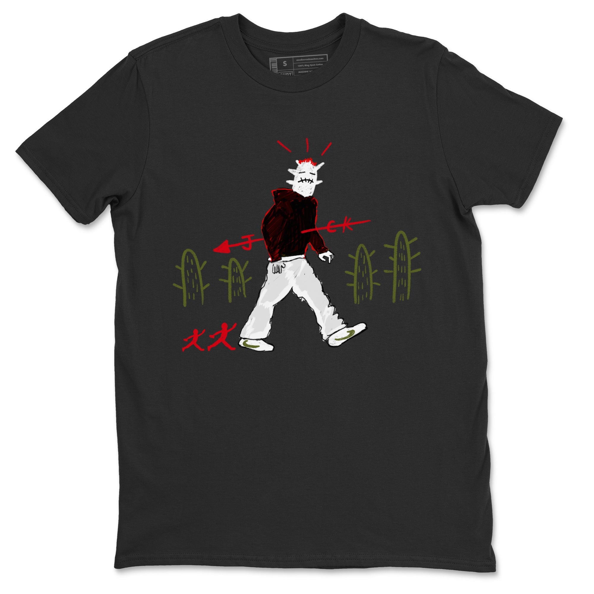 Air Jordan 1 Travis Scott Olive shirt to match jordans Cactus Man sneaker tees Air Jordan 1 x Travis Scott x Olive Streetwear Brand Drip Gear Zone unisex cotton Black 2 crew neck shirt