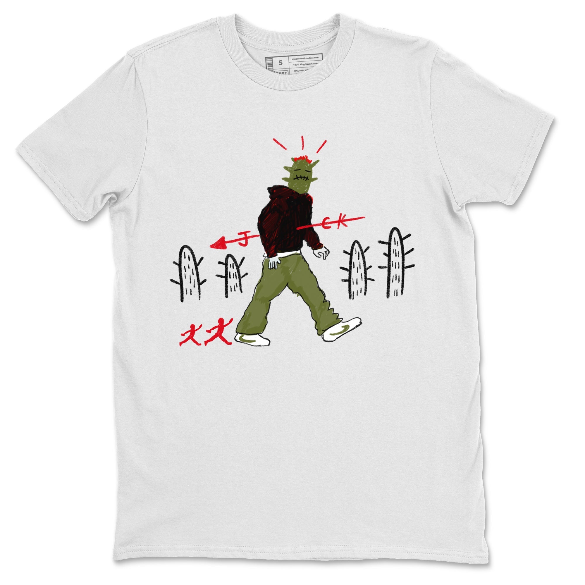 Air Jordan 1 Travis Scott Olive shirt to match jordans Cactus Man sneaker tees Air Jordan 1 x Travis Scott x Olive Streetwear Brand Drip Gear Zone unisex cotton White 2 crew neck shirt