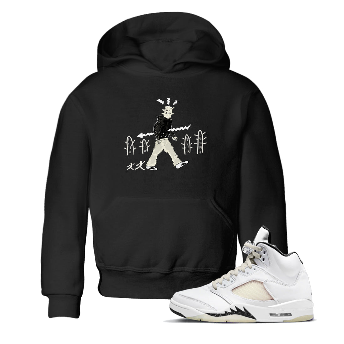 AJ5 Sail shirt to match jordans Cactus Man sneaker tees Air Jordan 5 Sail Drip Gear Zone baby toddler Black 1 cotton Shirt