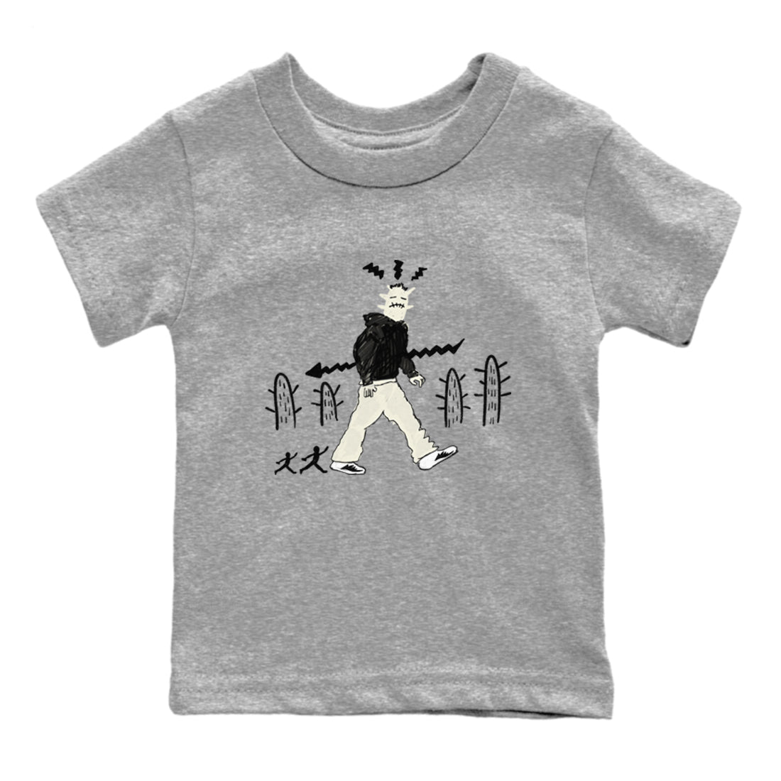 AJ5 Sail shirt to match jordans Cactus Man sneaker tees Air Jordan 5 Sail Drip Gear Zone baby toddler Heather Grey 2 cotton Shirt
