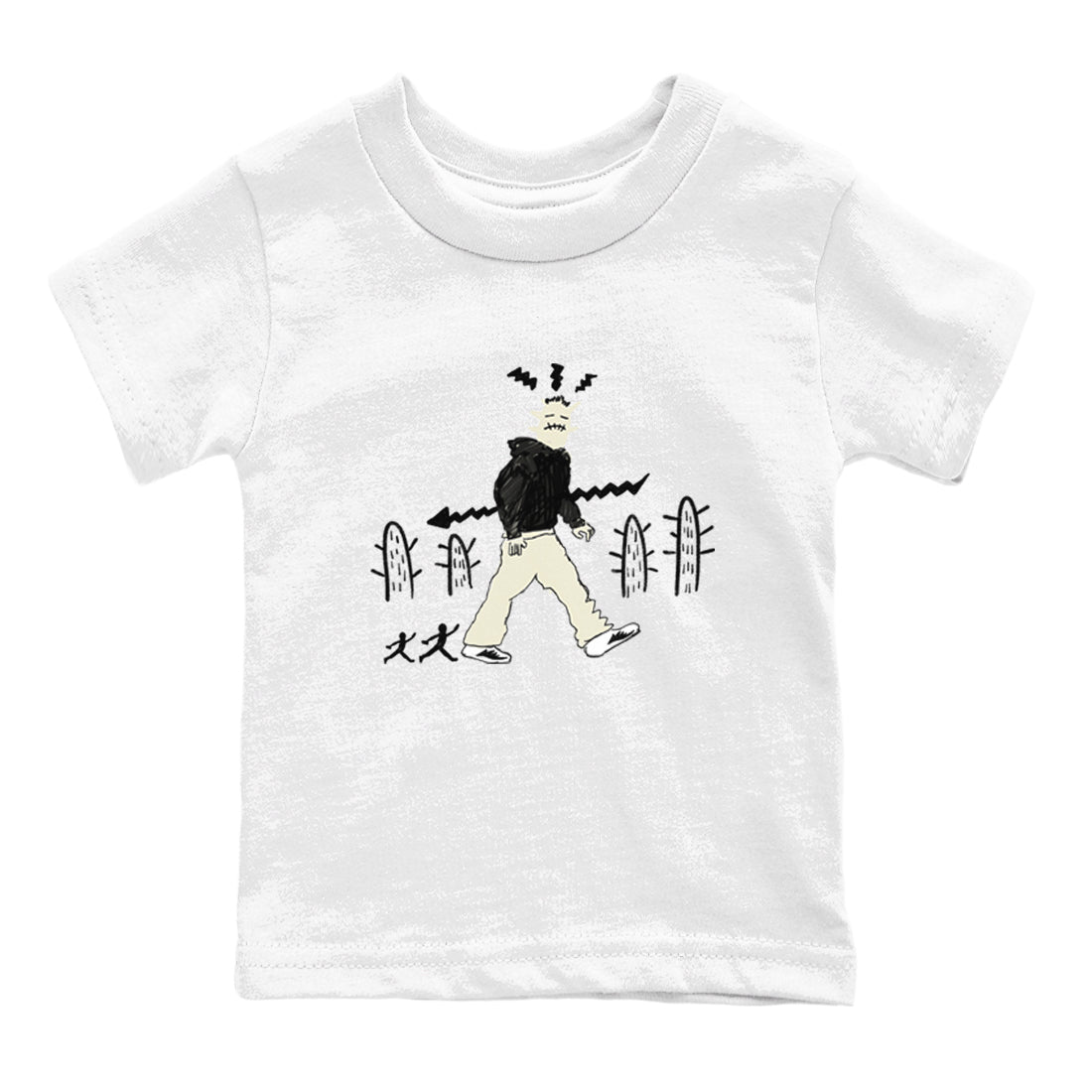 AJ5 Sail shirt to match jordans Cactus Man sneaker tees Air Jordan 5 Sail Drip Gear Zone baby toddler White 2 cotton Shirt