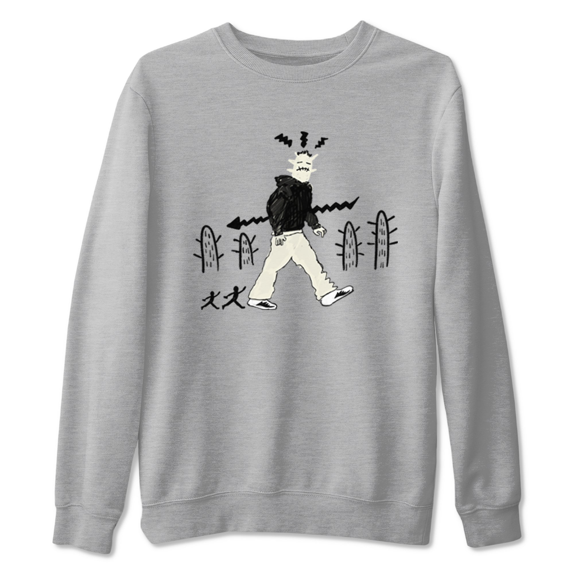AJ5 Sail shirt to match jordans Cactus Man sneaker tees Air Jordan 5 Sail Drip Gear Zone unisex cotton Heather Grey 2 crew neck shirt