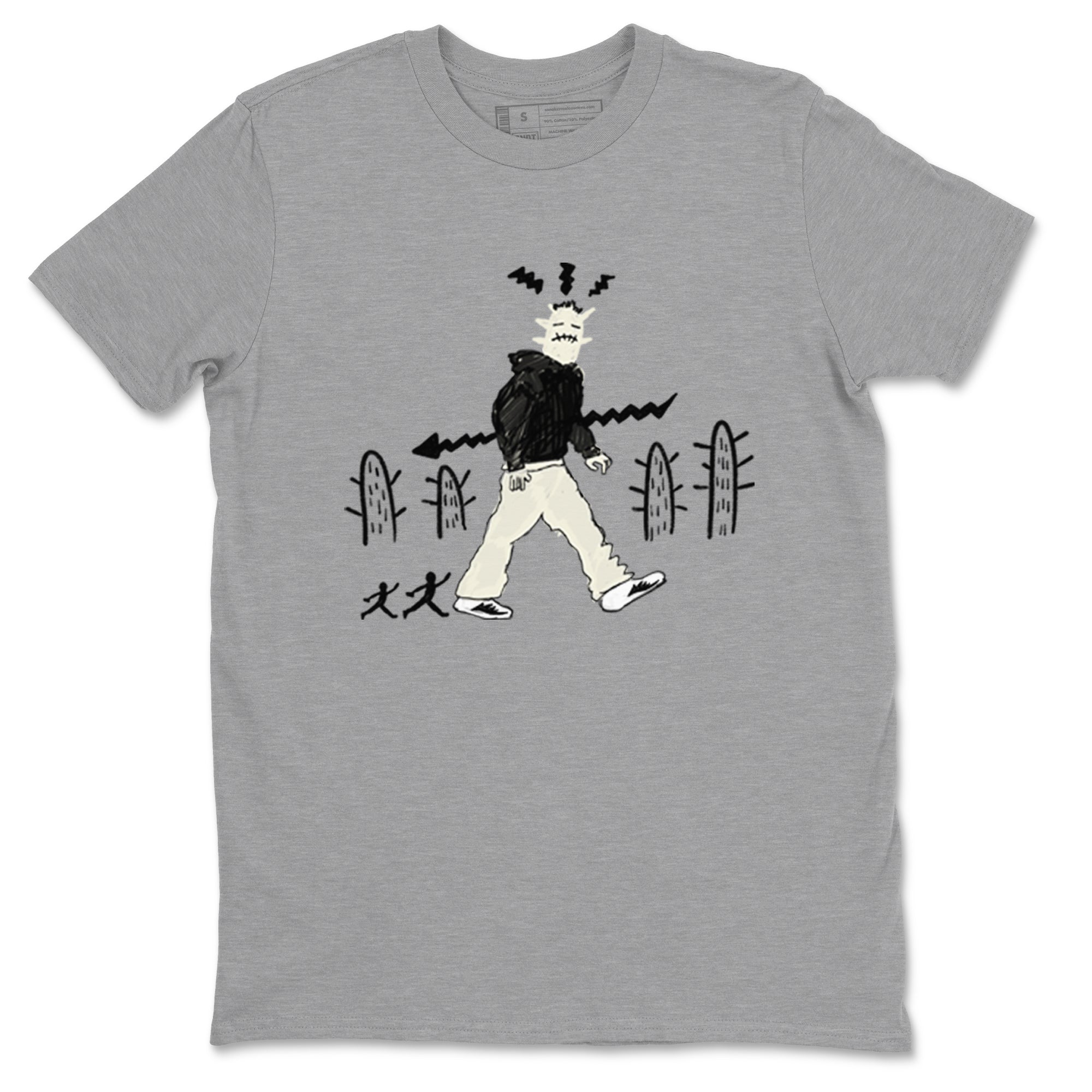 AJ5 Sail shirt to match jordans Cactus Man sneaker tees Air Jordan 5 Sail Drip Gear Zone unisex cotton Heather Grey 2 crew neck shirt